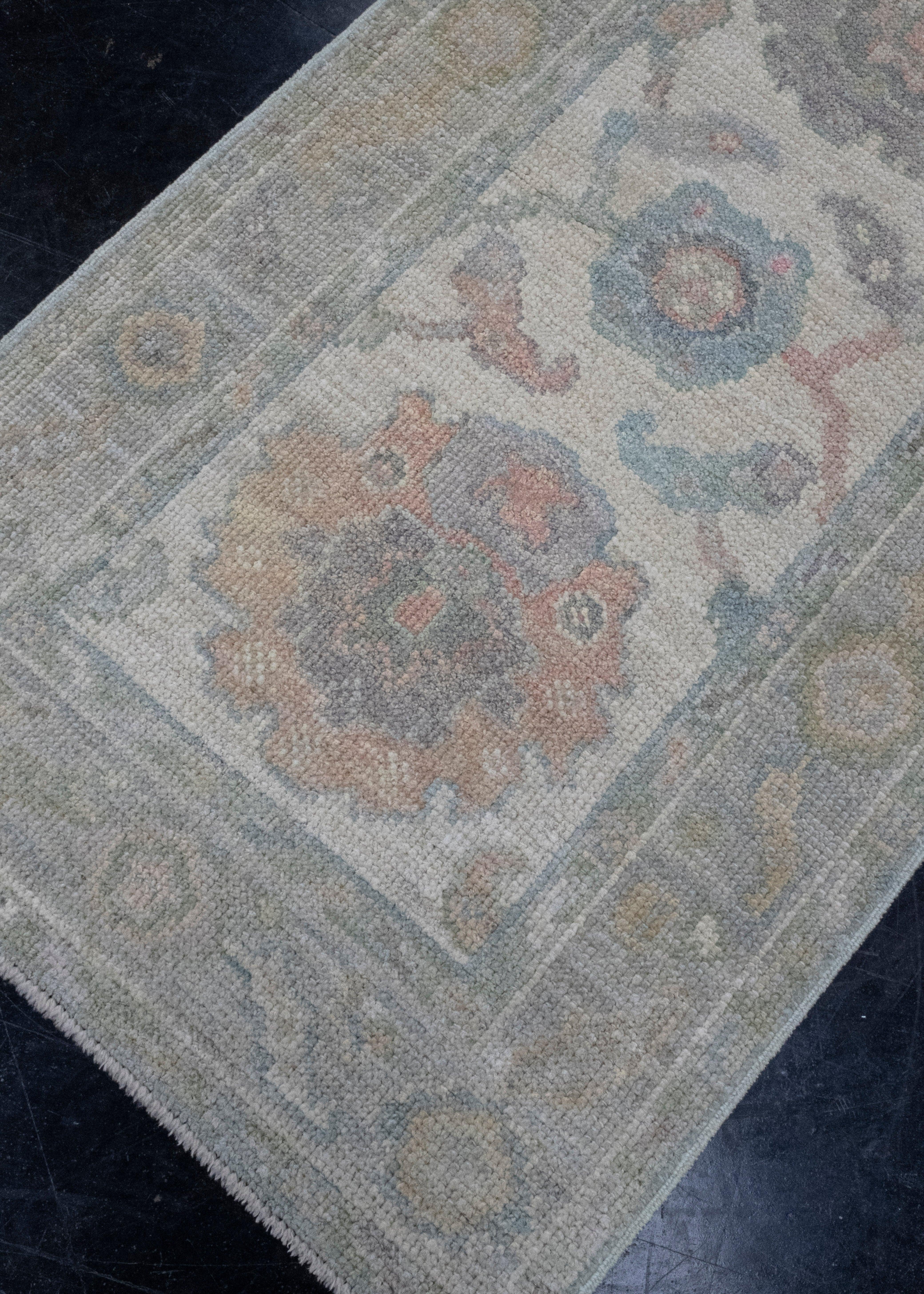 Turkish Oushak Runner Rug 2'3