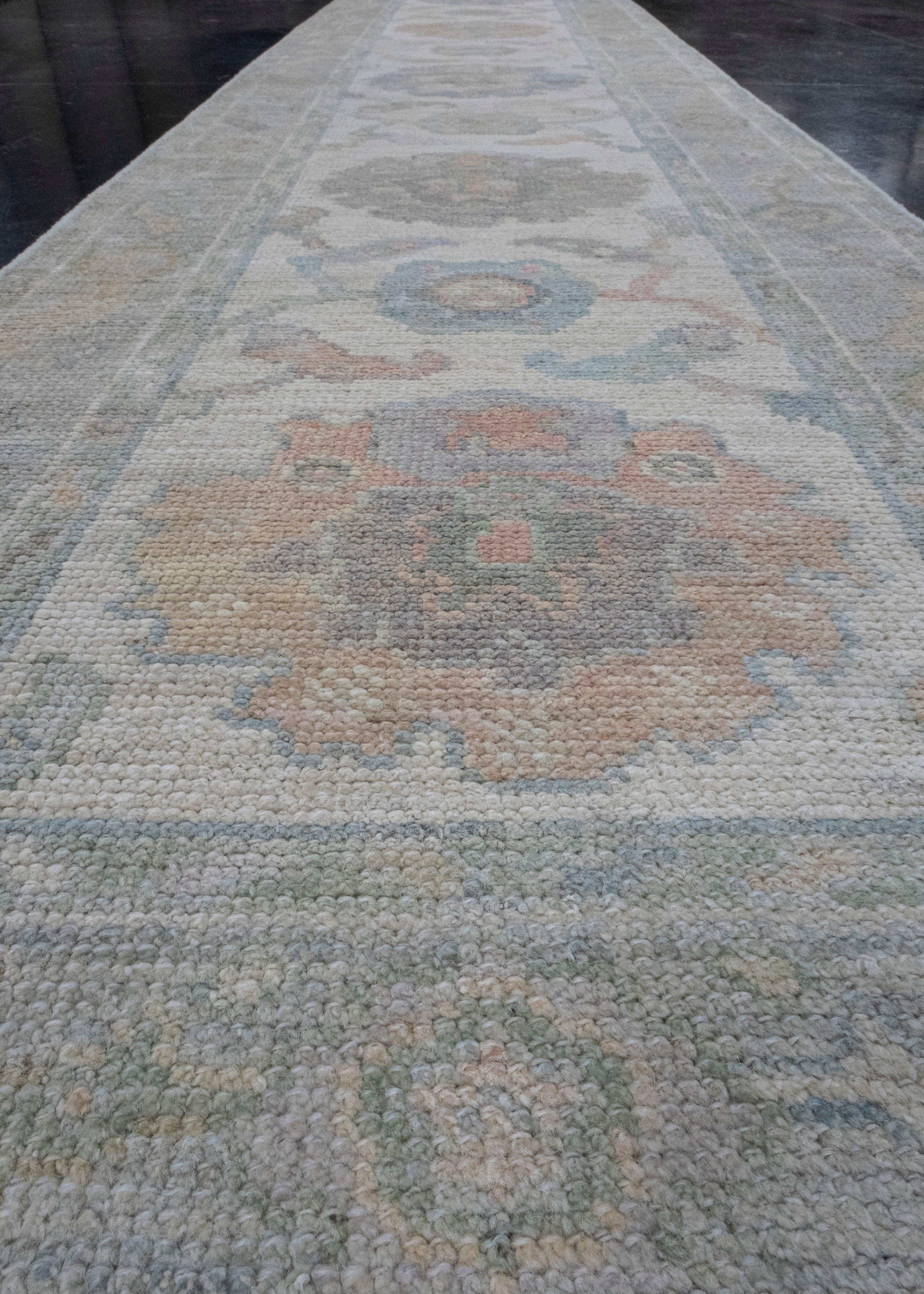Turkish Oushak Runner Rug 2'3