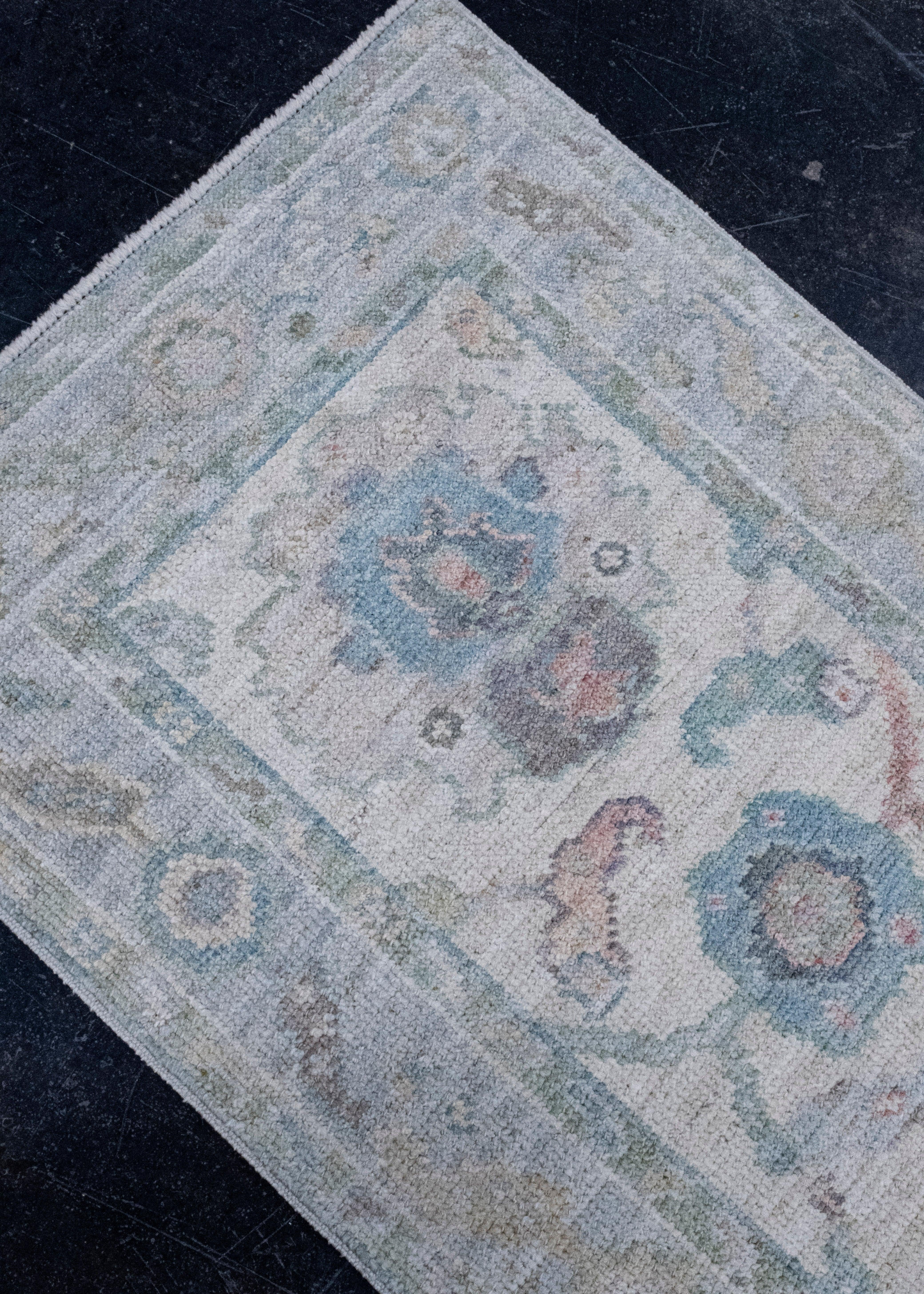 Tappeto Oushak Runner turco 2'3