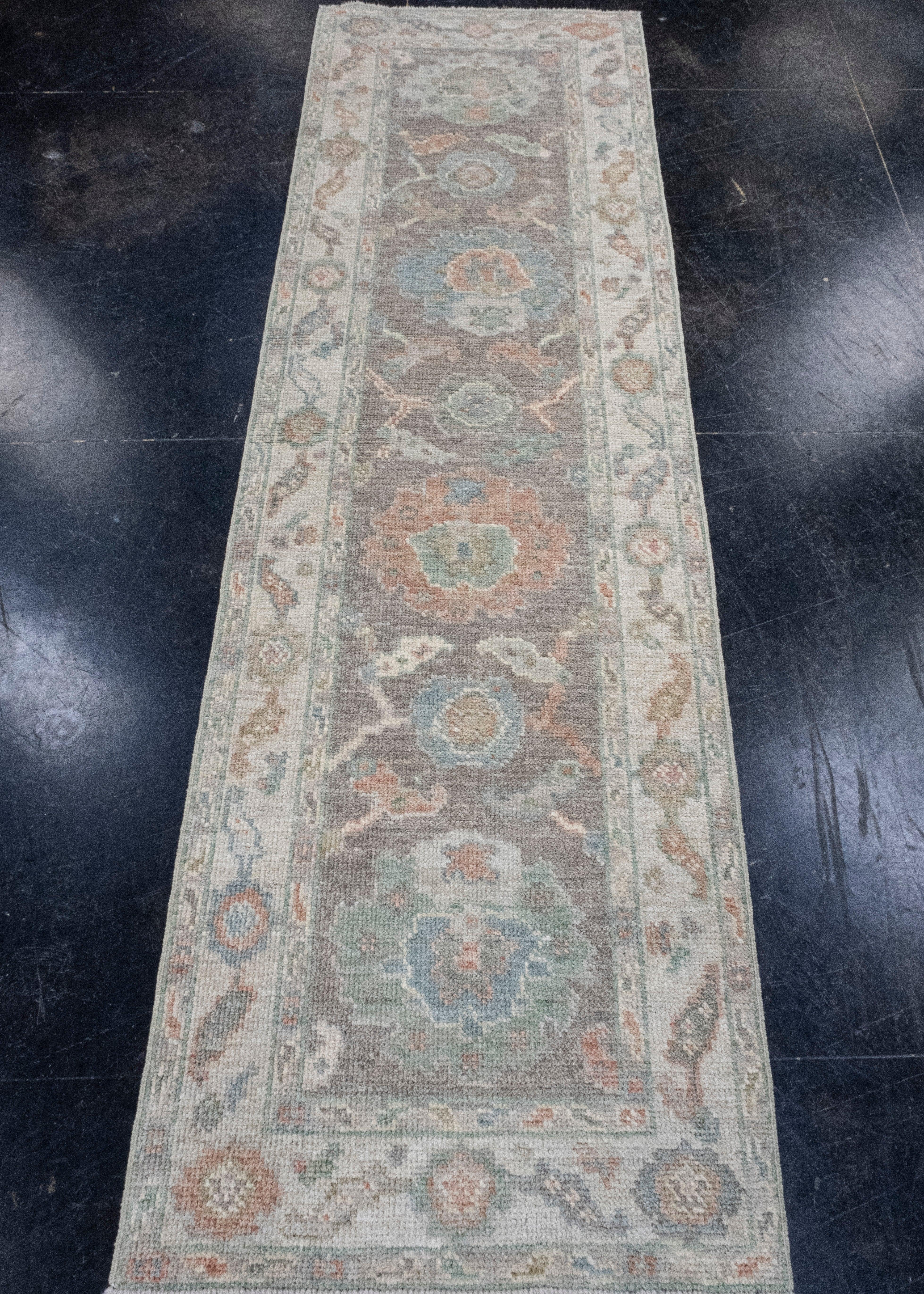Turkish Oushak Runner Rug 2'3