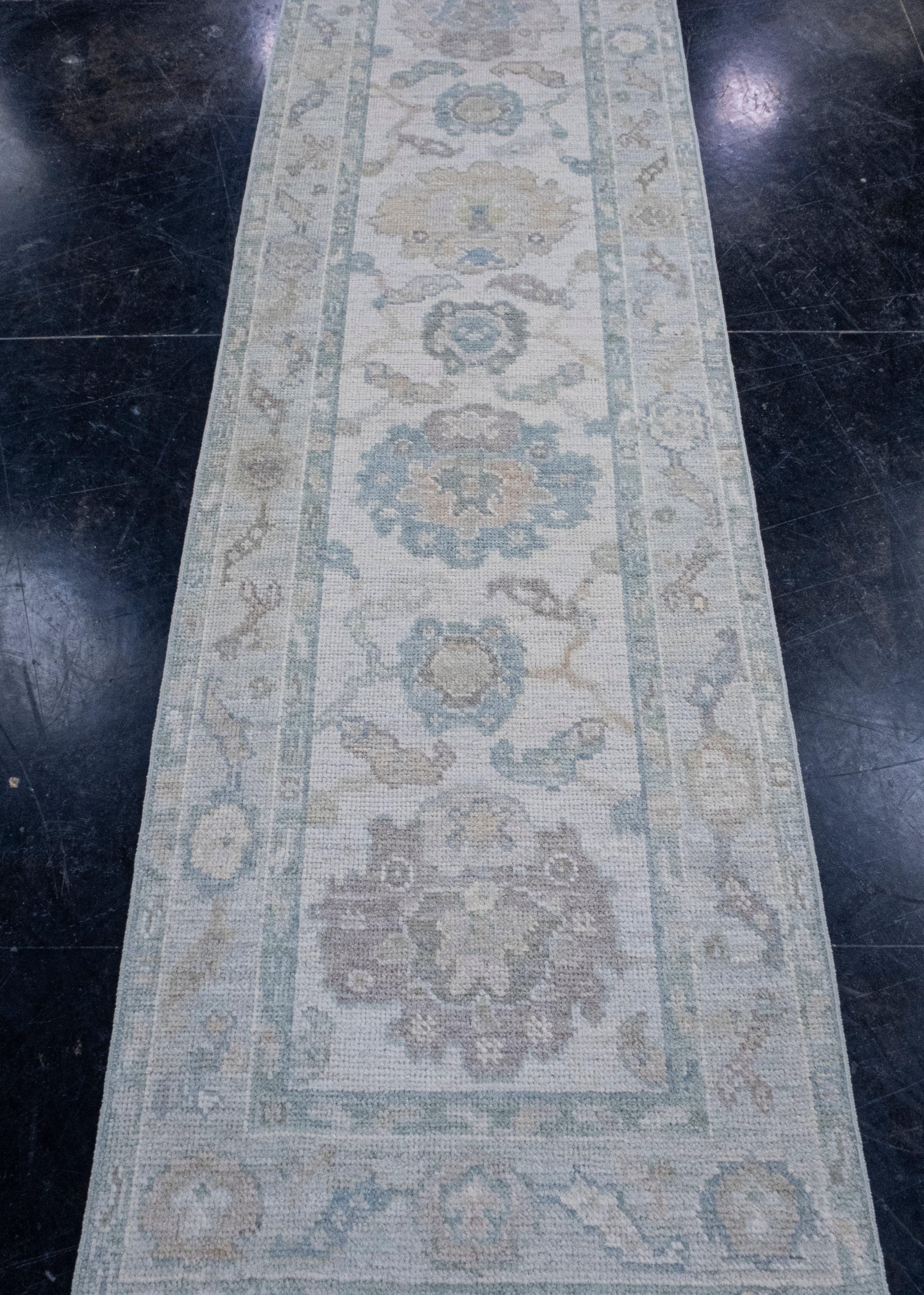 Turkish Oushak Runner Rug 2'6