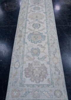 Tappeto Oushak Runner turco 2'6" x 8' #16289