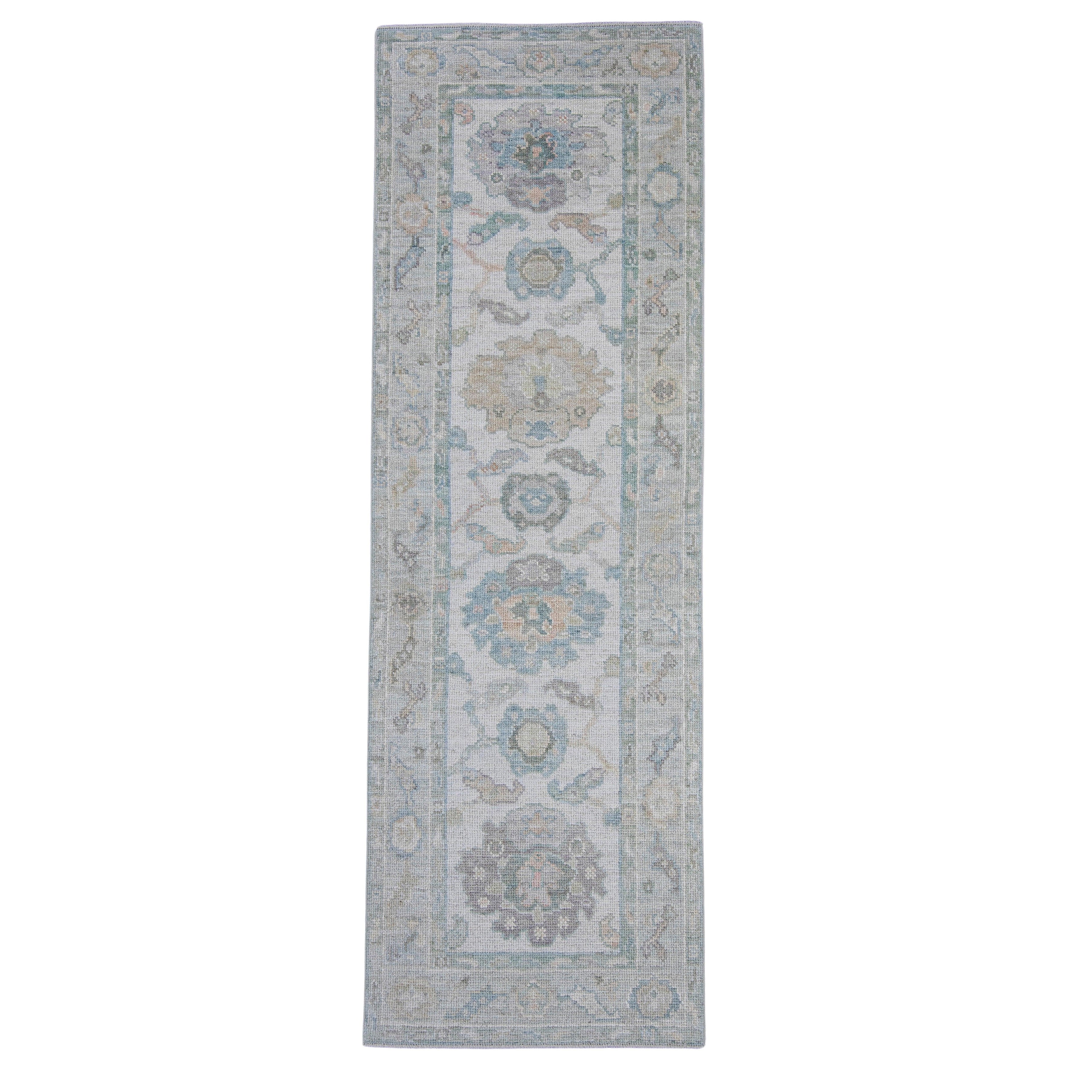 Tappeto Oushak Runner turco 2'7" x 8' #16329