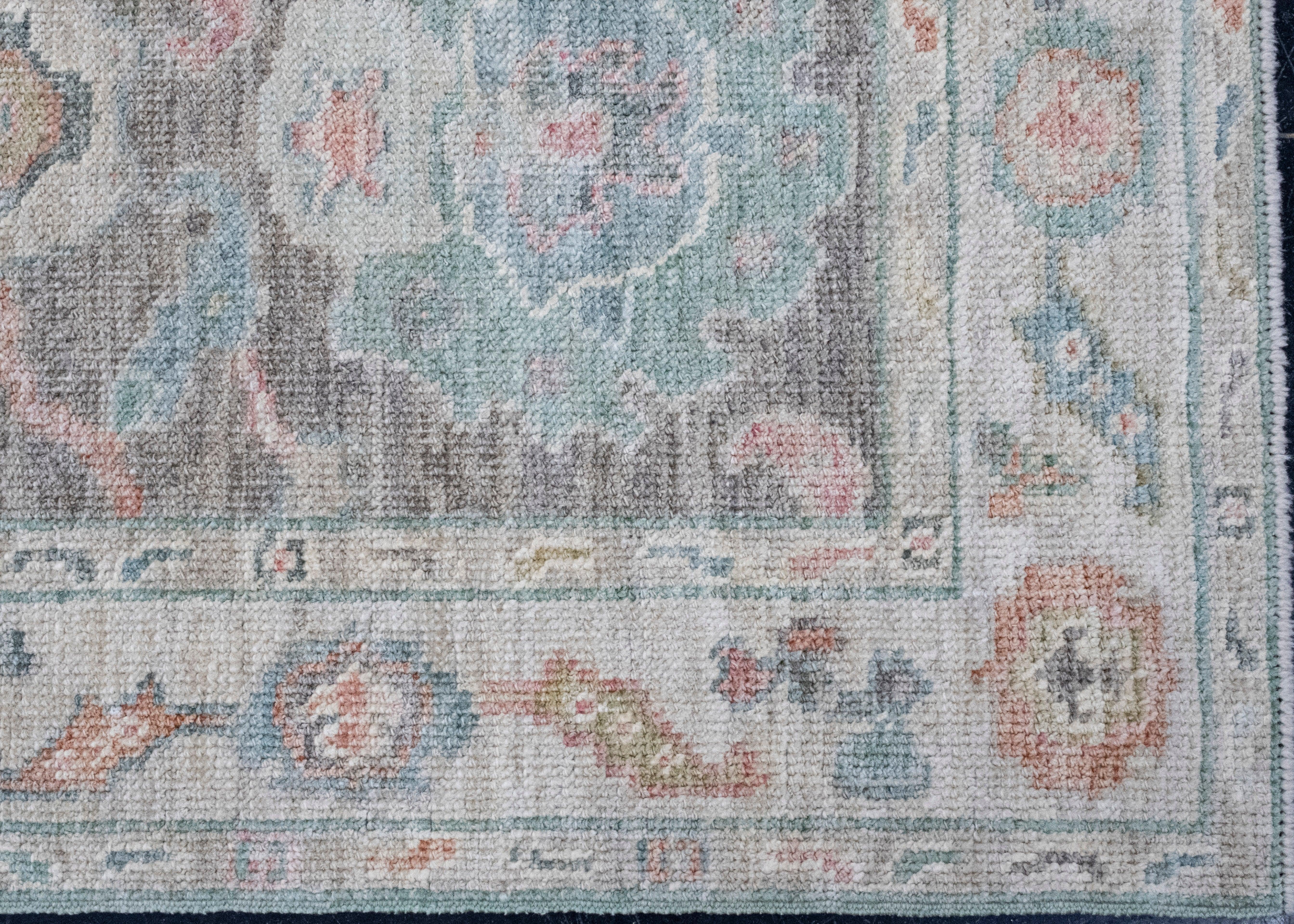 Turkish Oushak Runner Rug 2'8