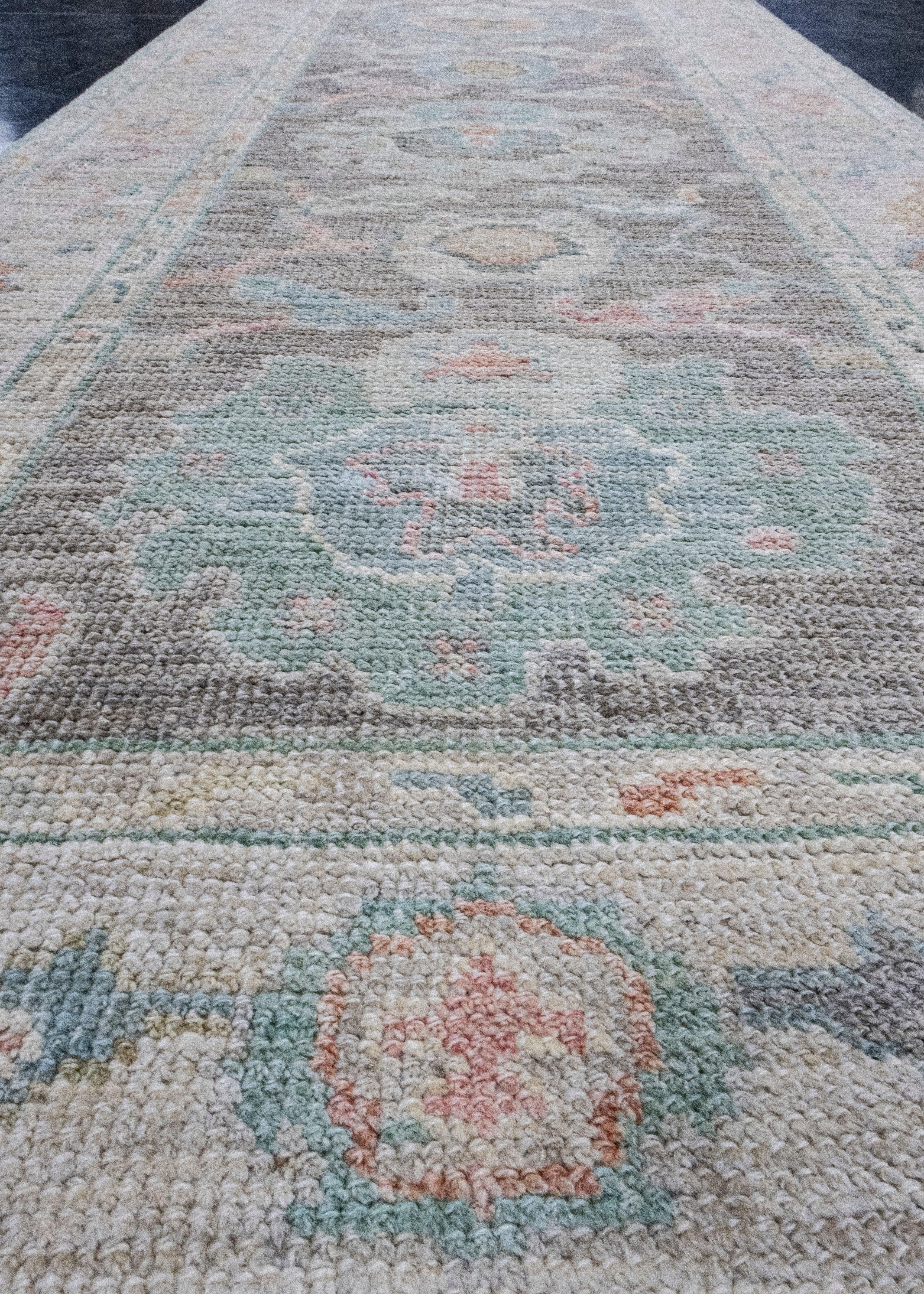 Turkish Oushak Runner Rug 2'8