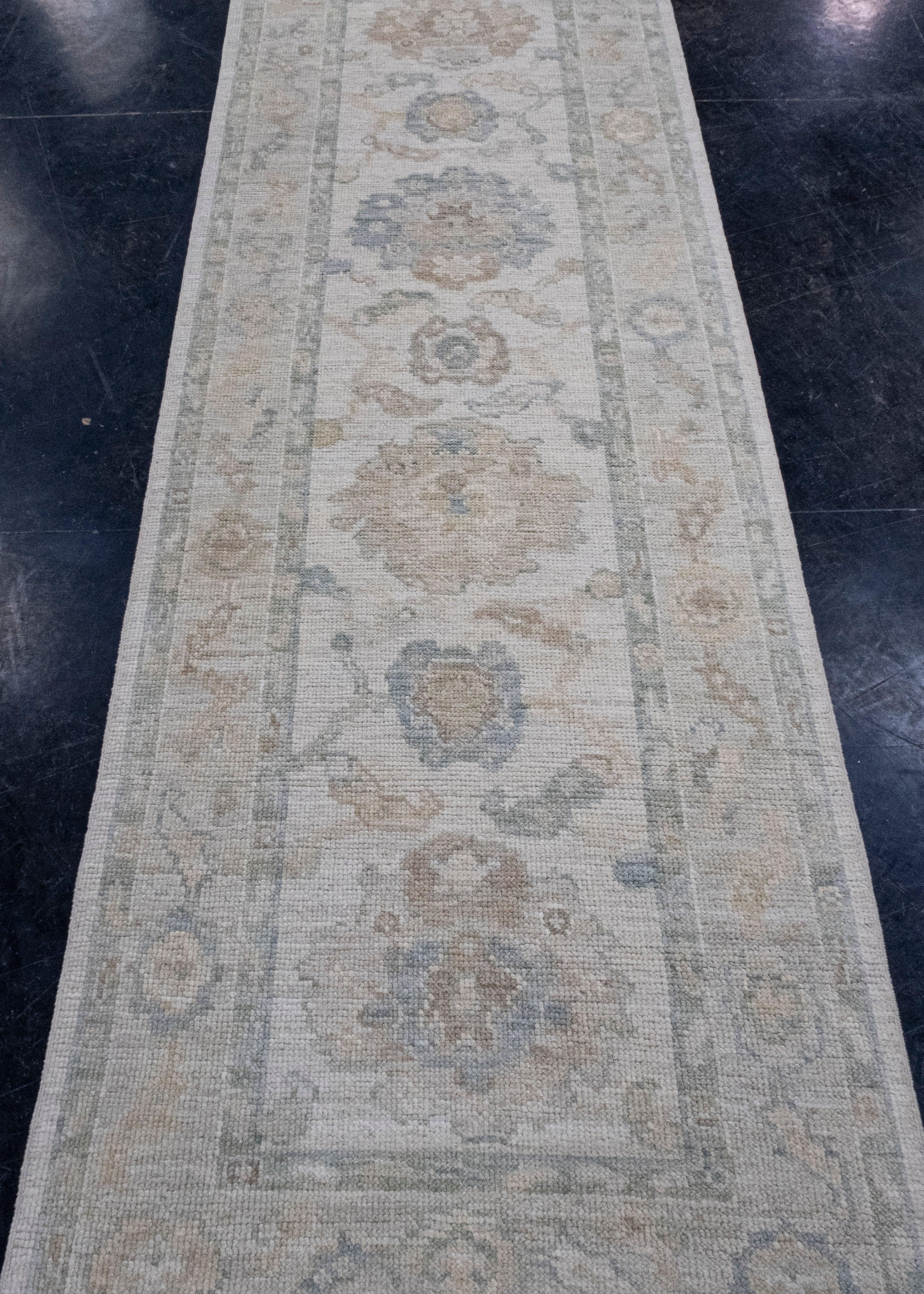 Turkish Oushak Runner Rug 2'8