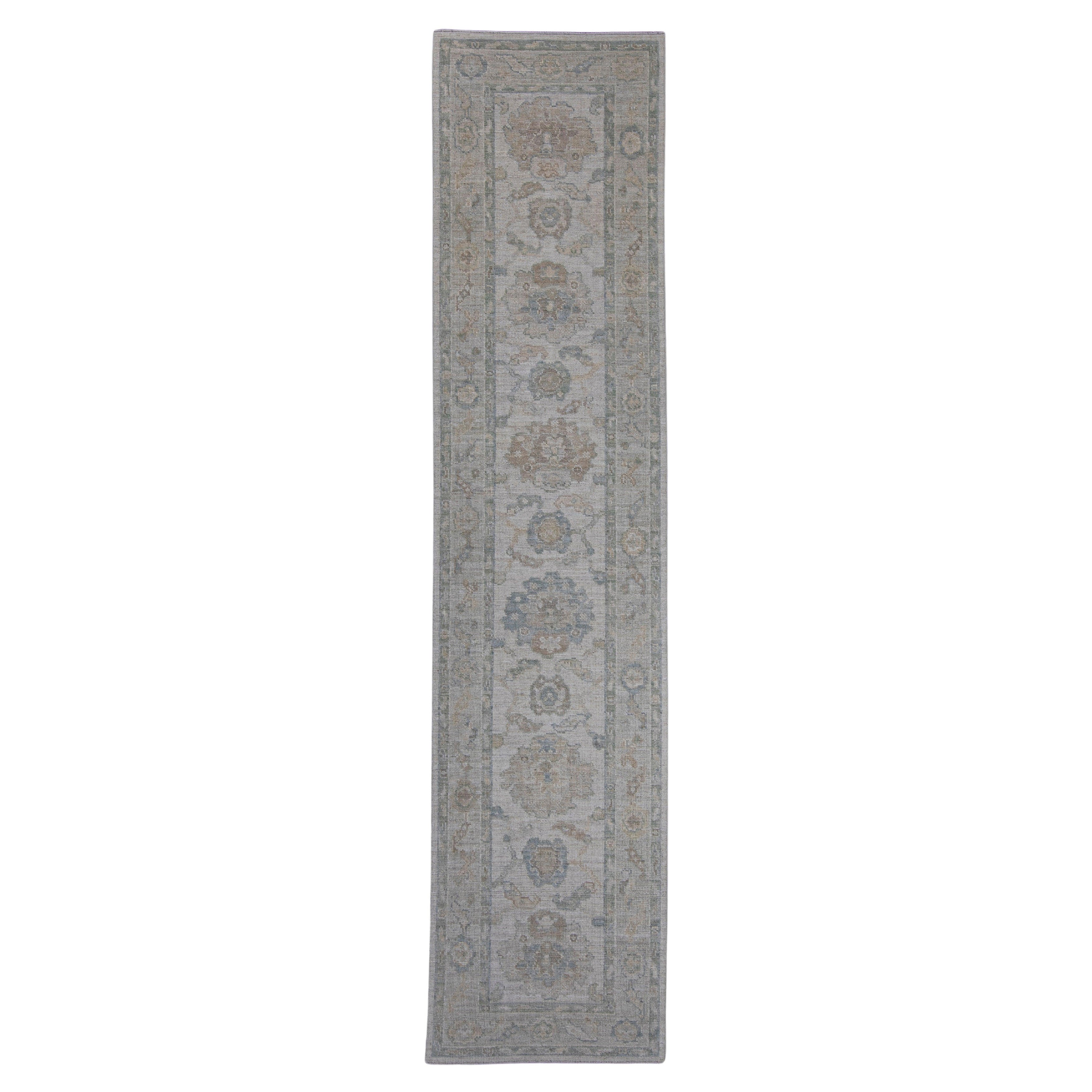Tappeto Oushak Runner turco 2'8" x 11'9" #16363