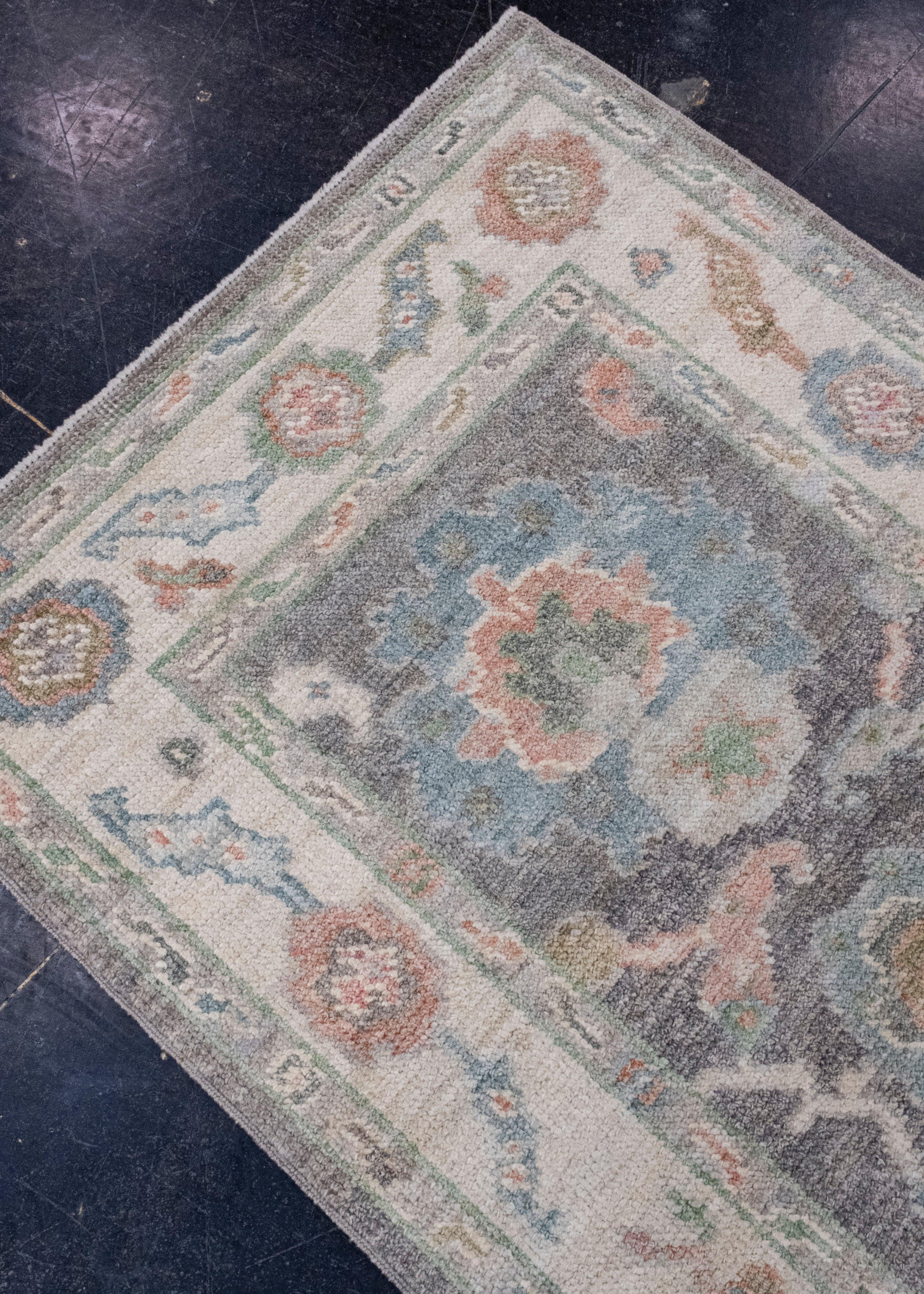 Tappeto Oushak Runner turco 2'8