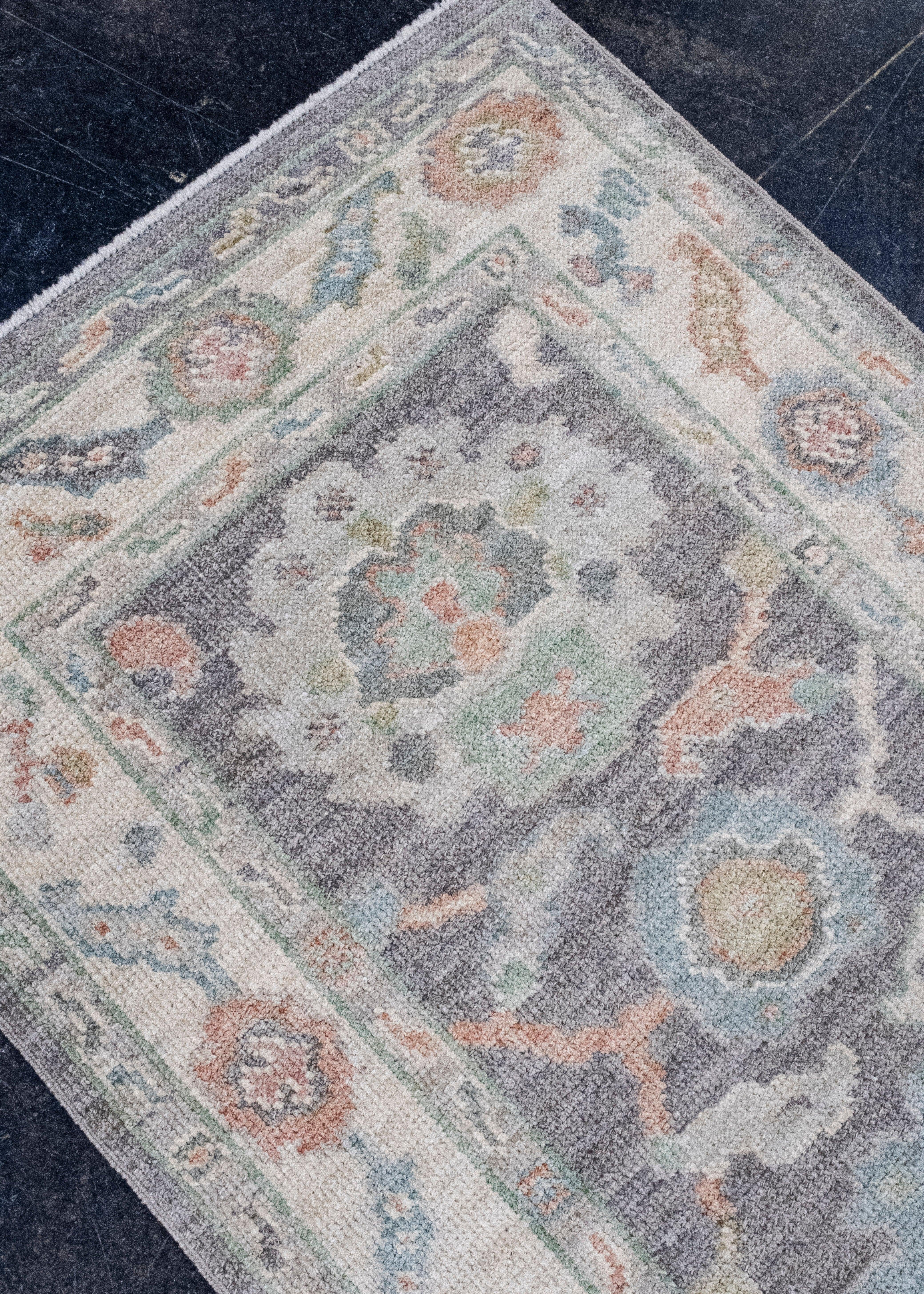 Tappeto Oushak Runner turco 2'8