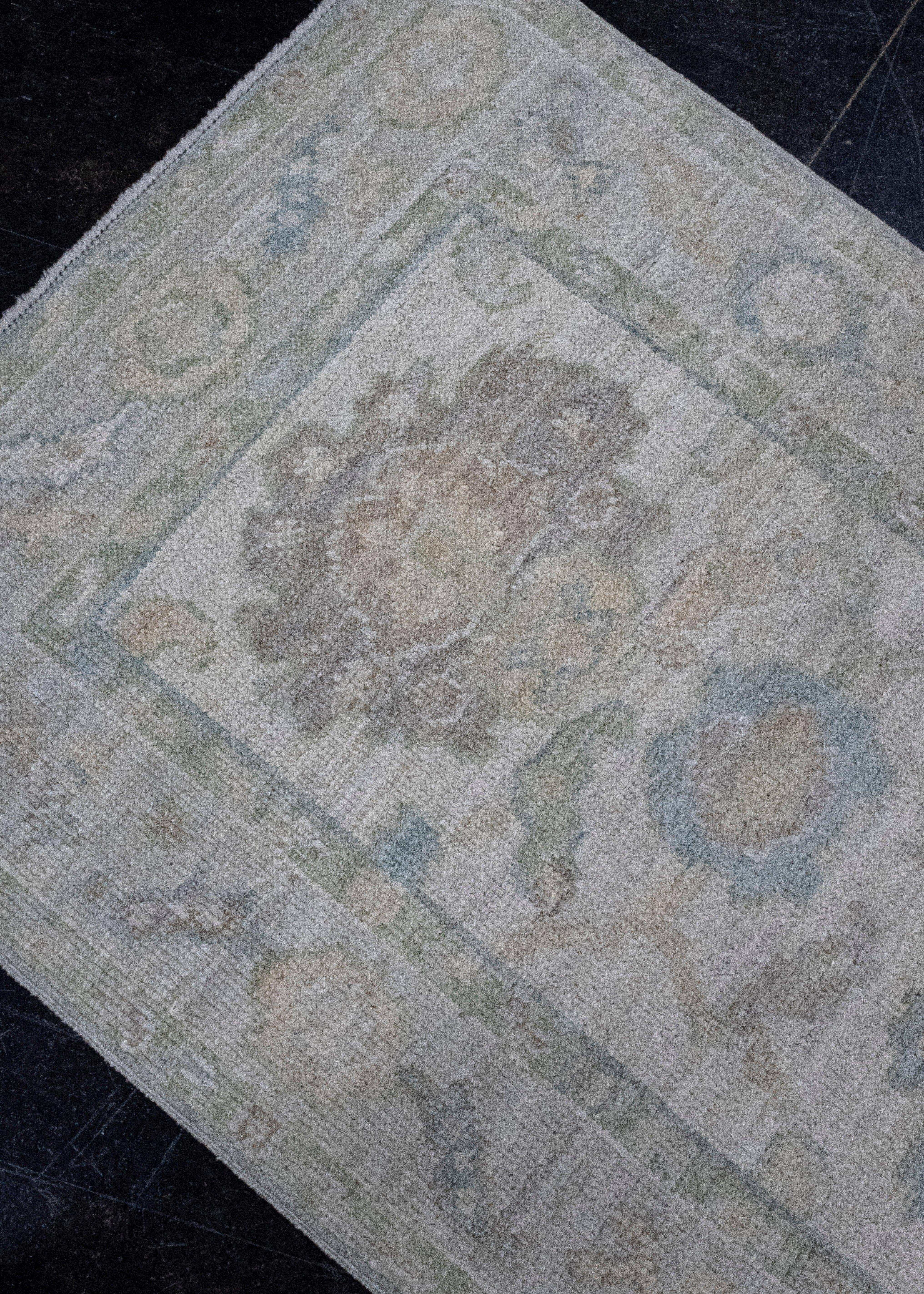 XXI secolo e contemporaneo Tappeto Oushak Runner turco 2'8