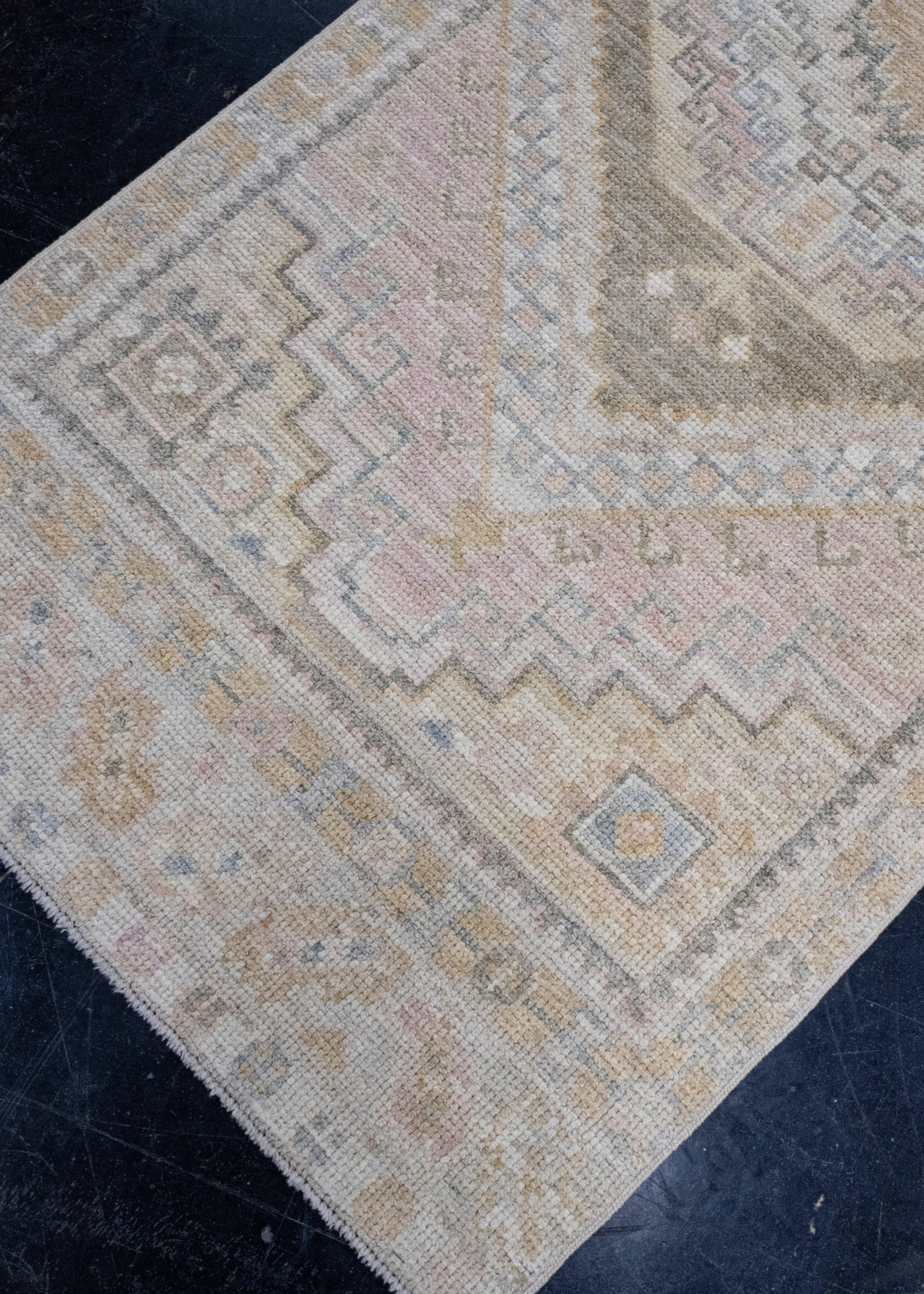 Turco Tappeto Oushak Runner turco 2'9