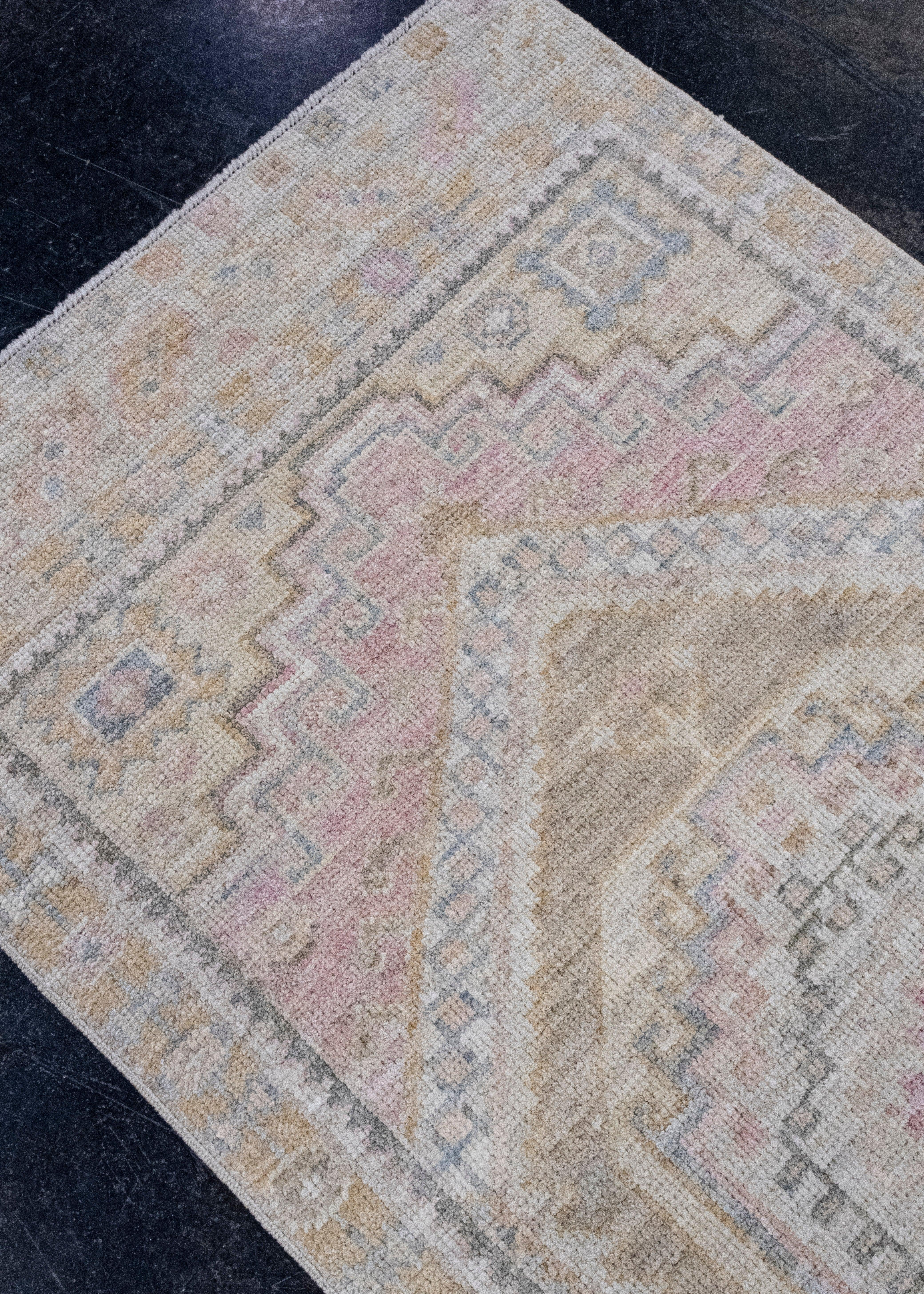 Tappeto Oushak Runner turco 2'9