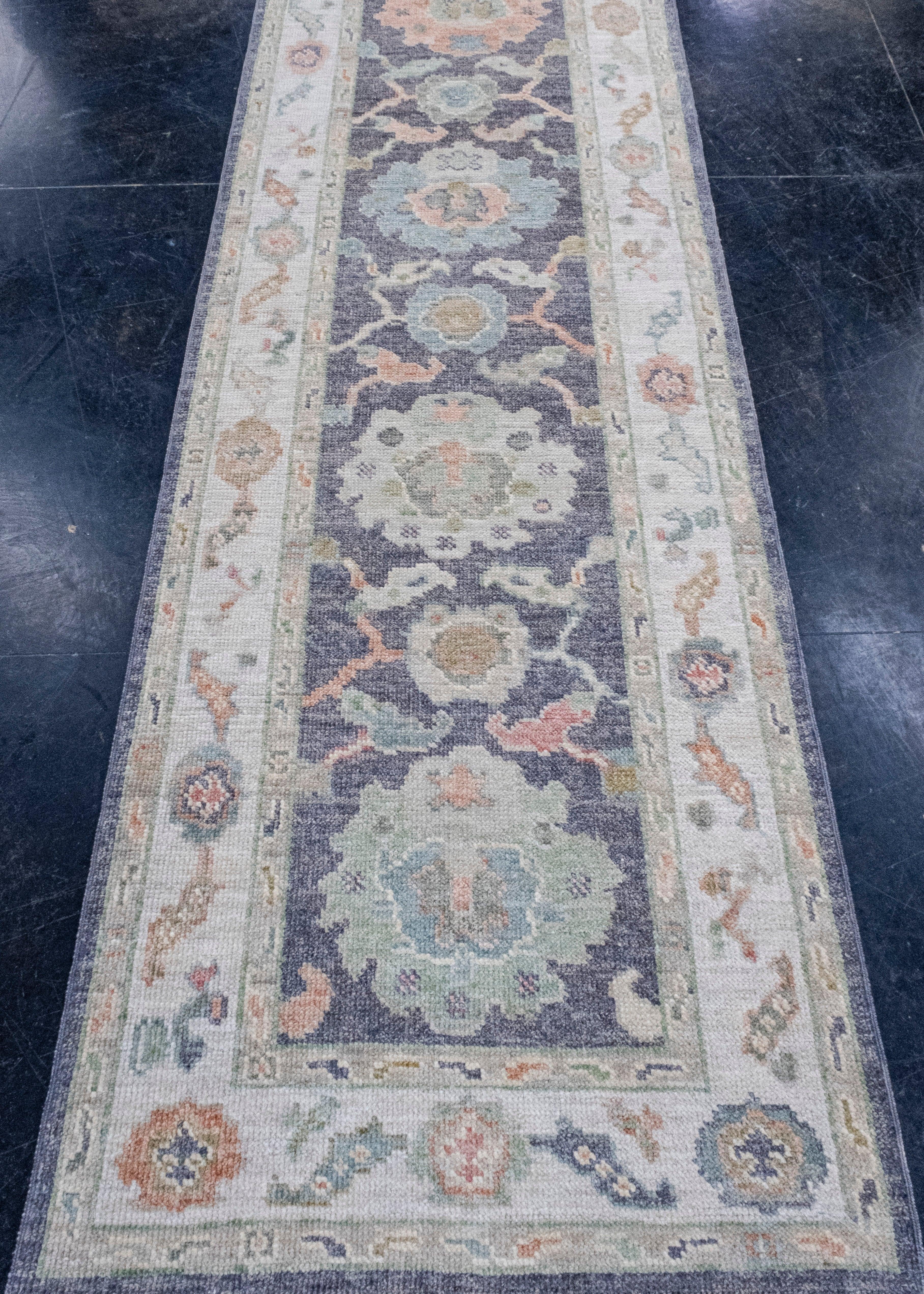 Turkish Oushak Runner Rug 2'9