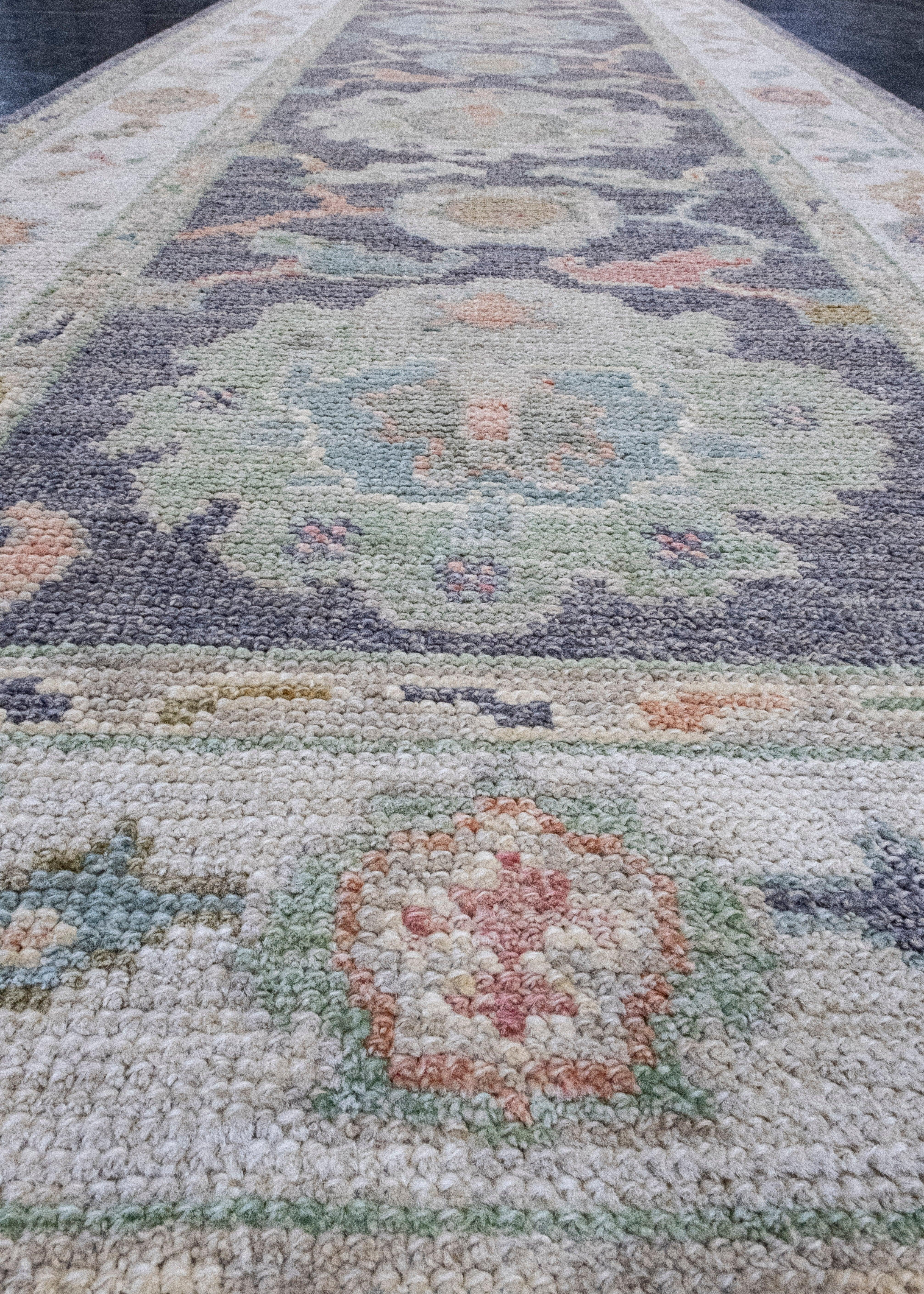 Tappeto Oushak Runner Turco 2'9