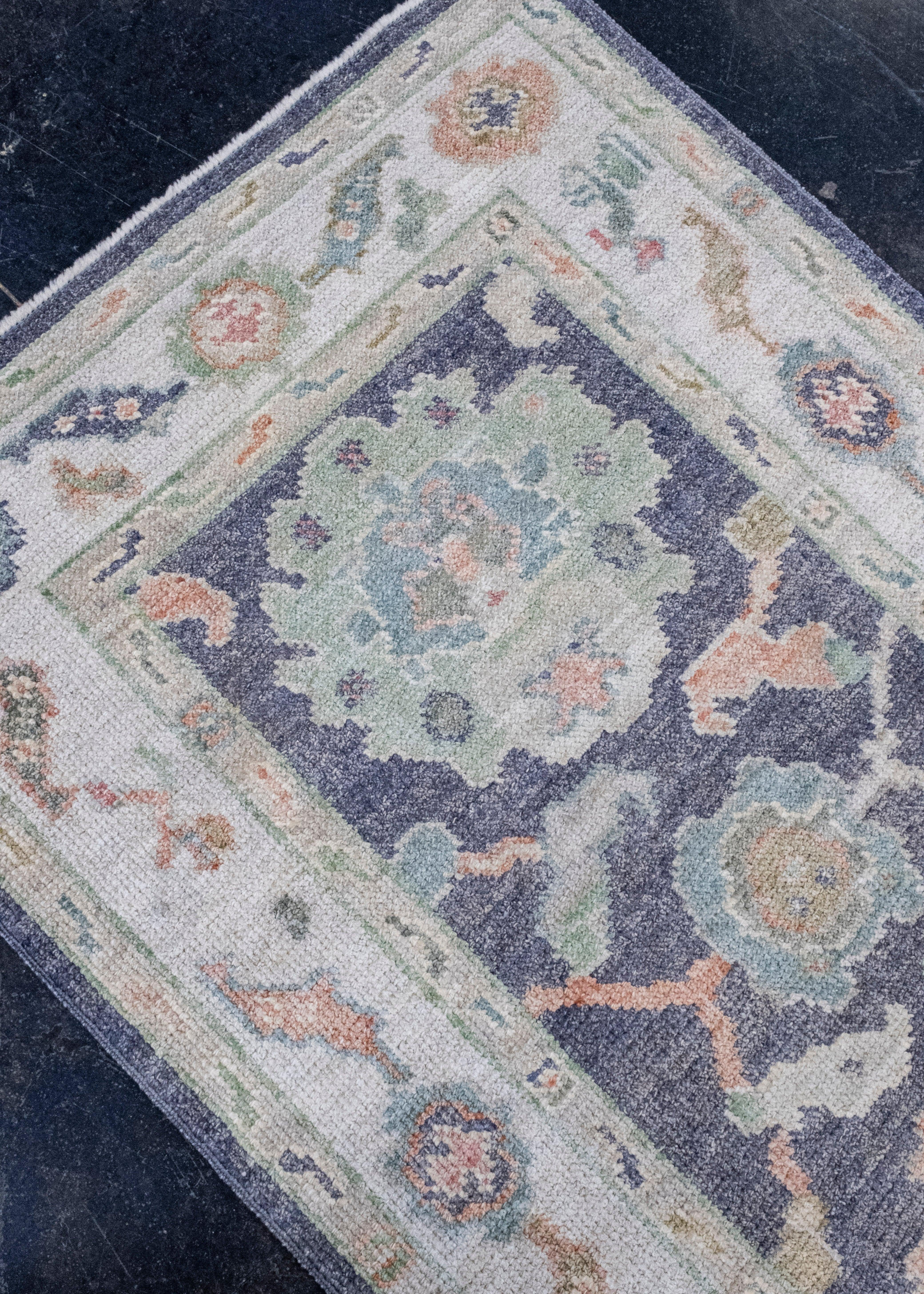XXI secolo e contemporaneo Tappeto Oushak Runner Turco 2'9