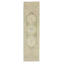 Tappeto turco Oushak da corridoio 84 cm x 312 cm #17496