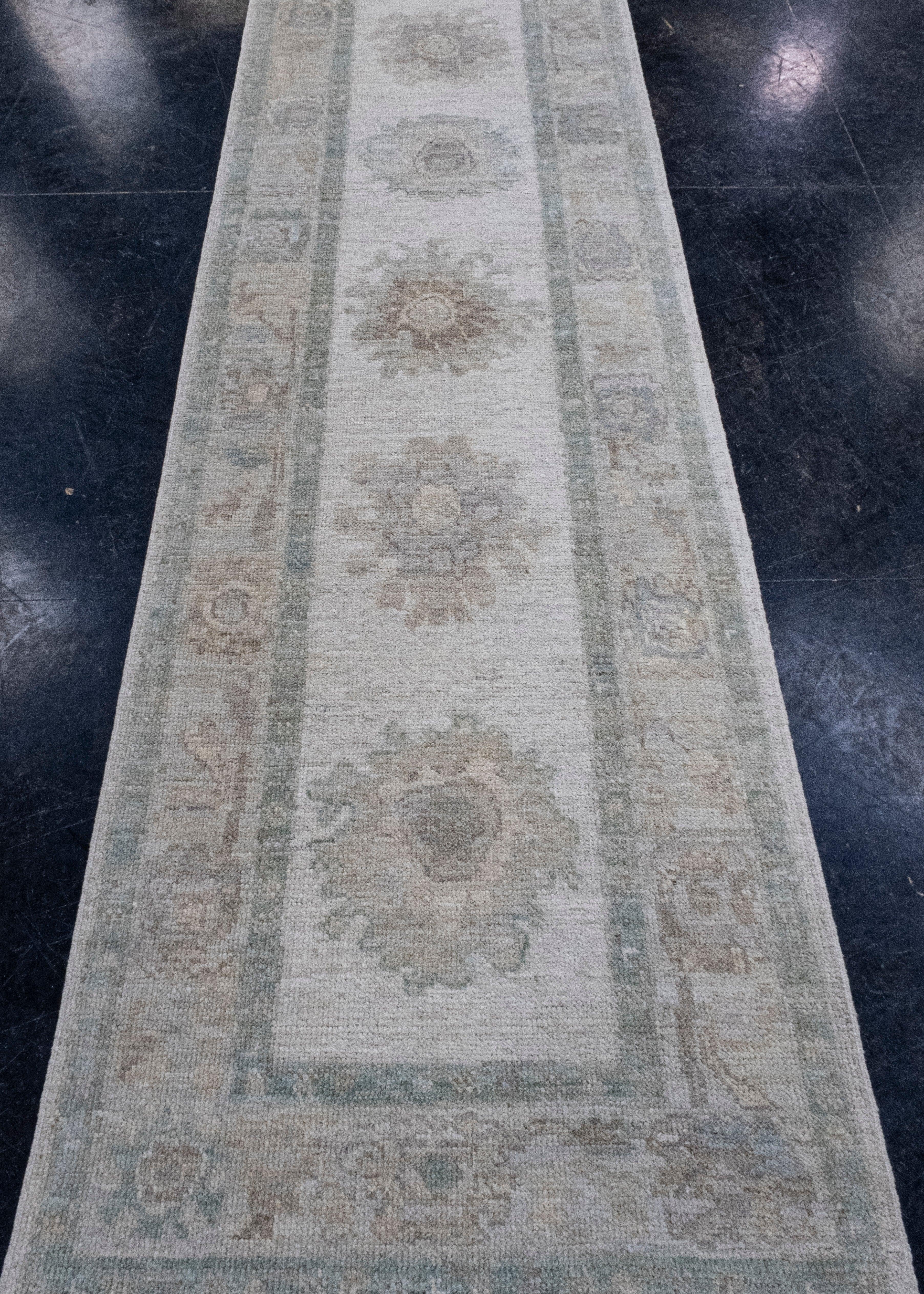 Turkish Oushak Runner Rug 2'9