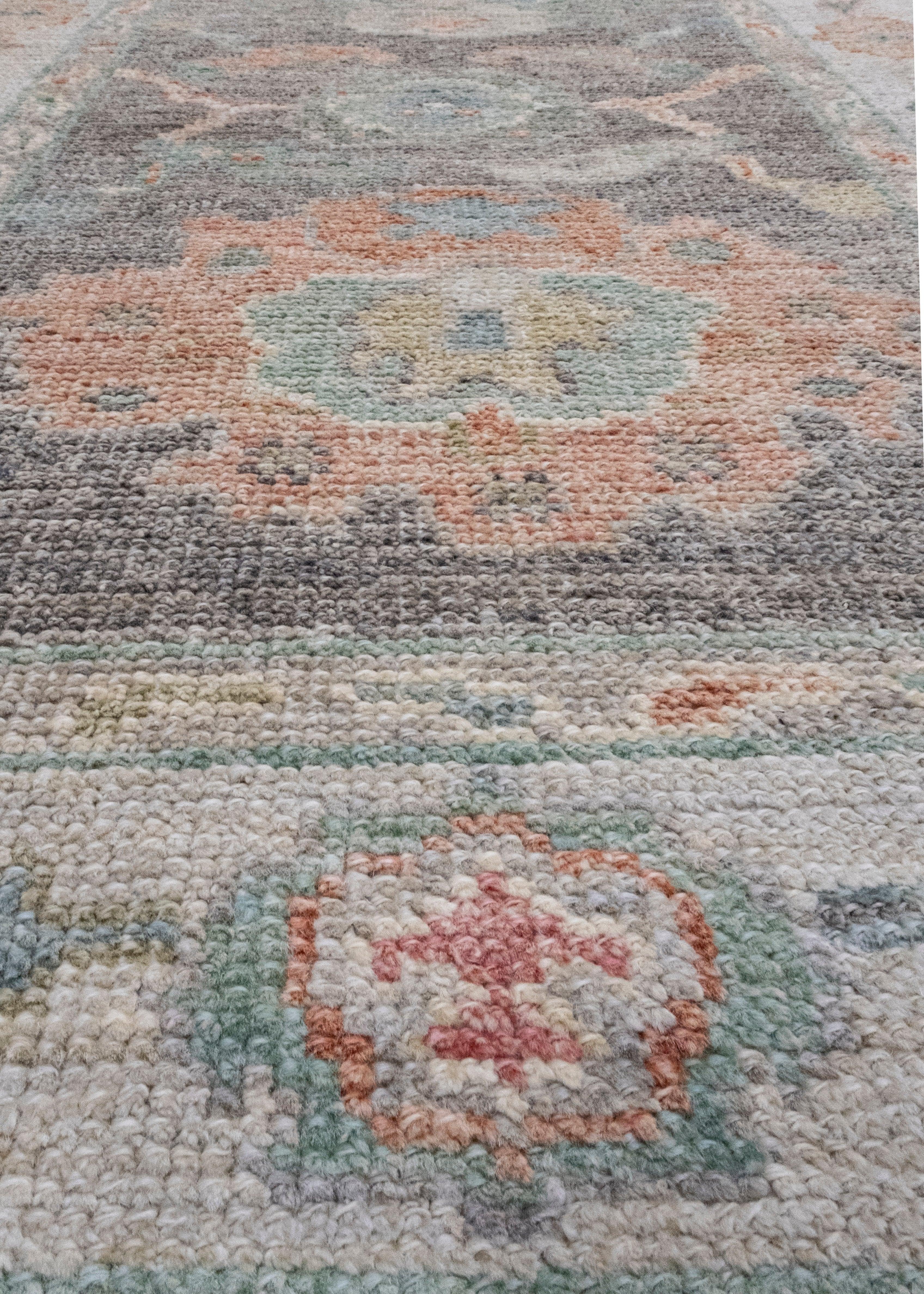 Turkish Oushak Runner Rug 2'9