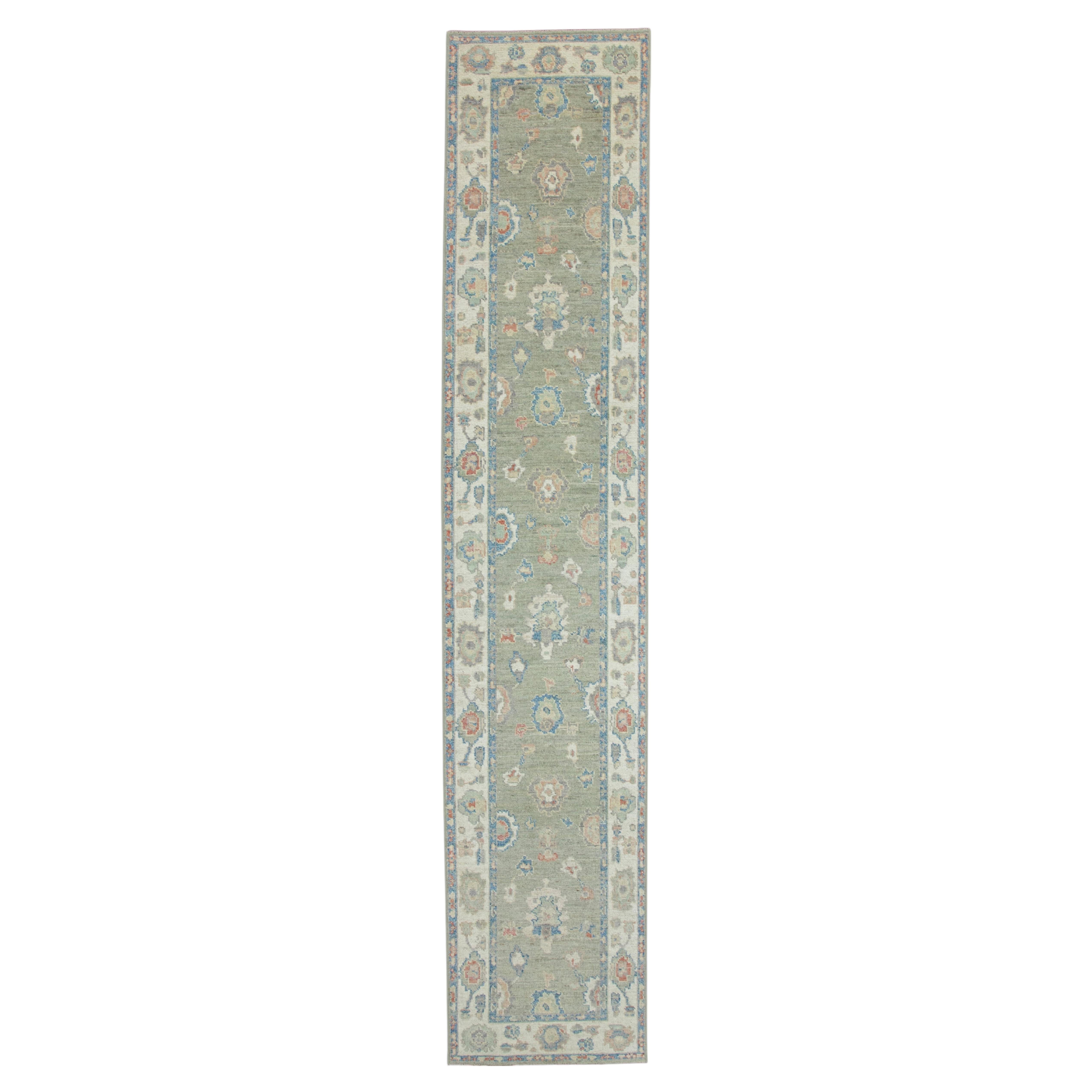 Turkish Oushak Runner Rug 2'9" x 14'1" #17706