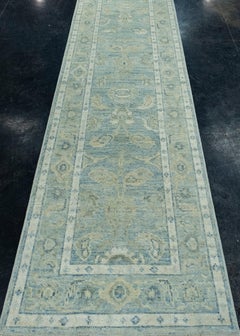 Alfombra turca de pasillo Oushak, 84 cm x 497 cm, n.º 17818