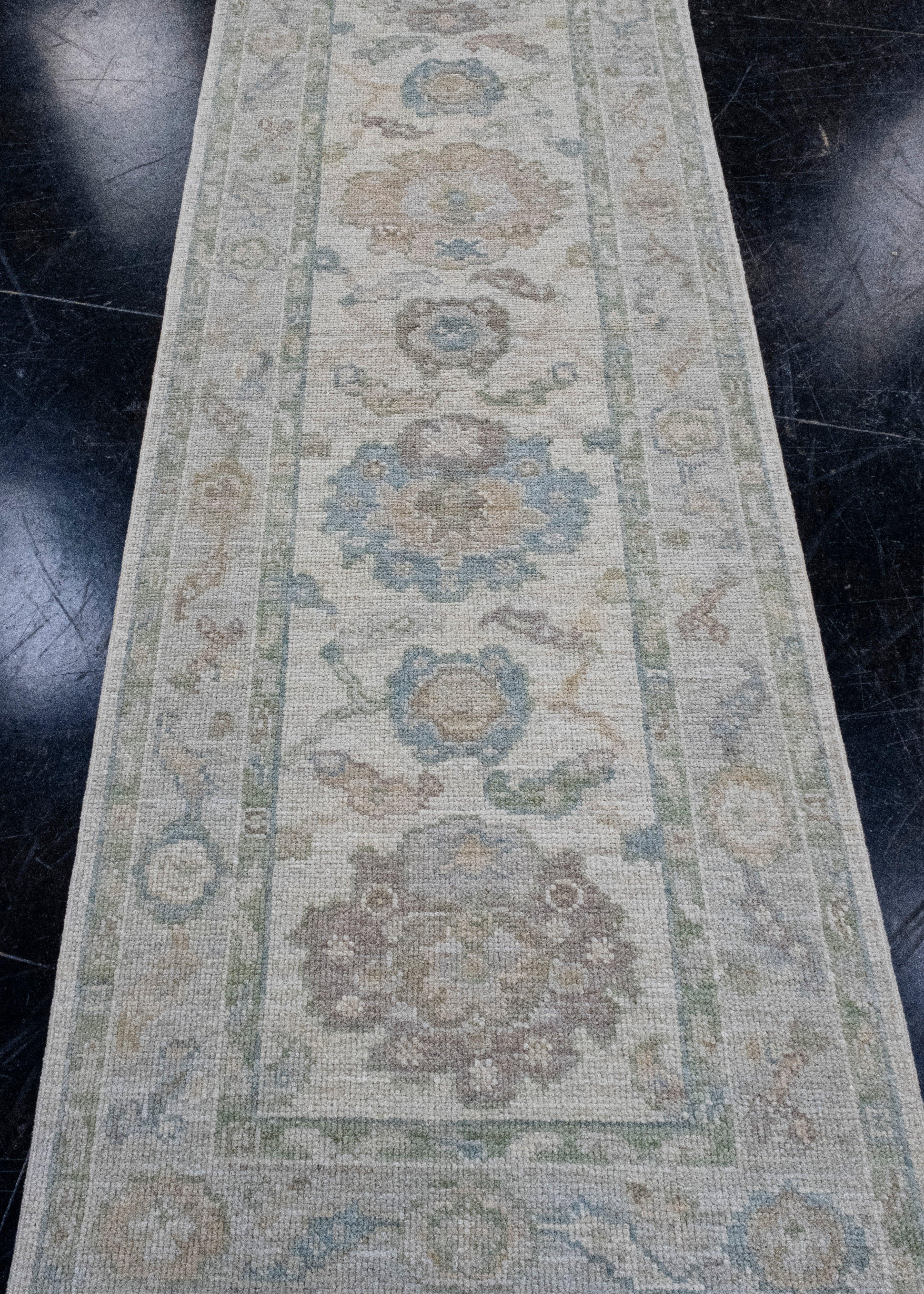 Turkish Oushak Runner Rug 2'9