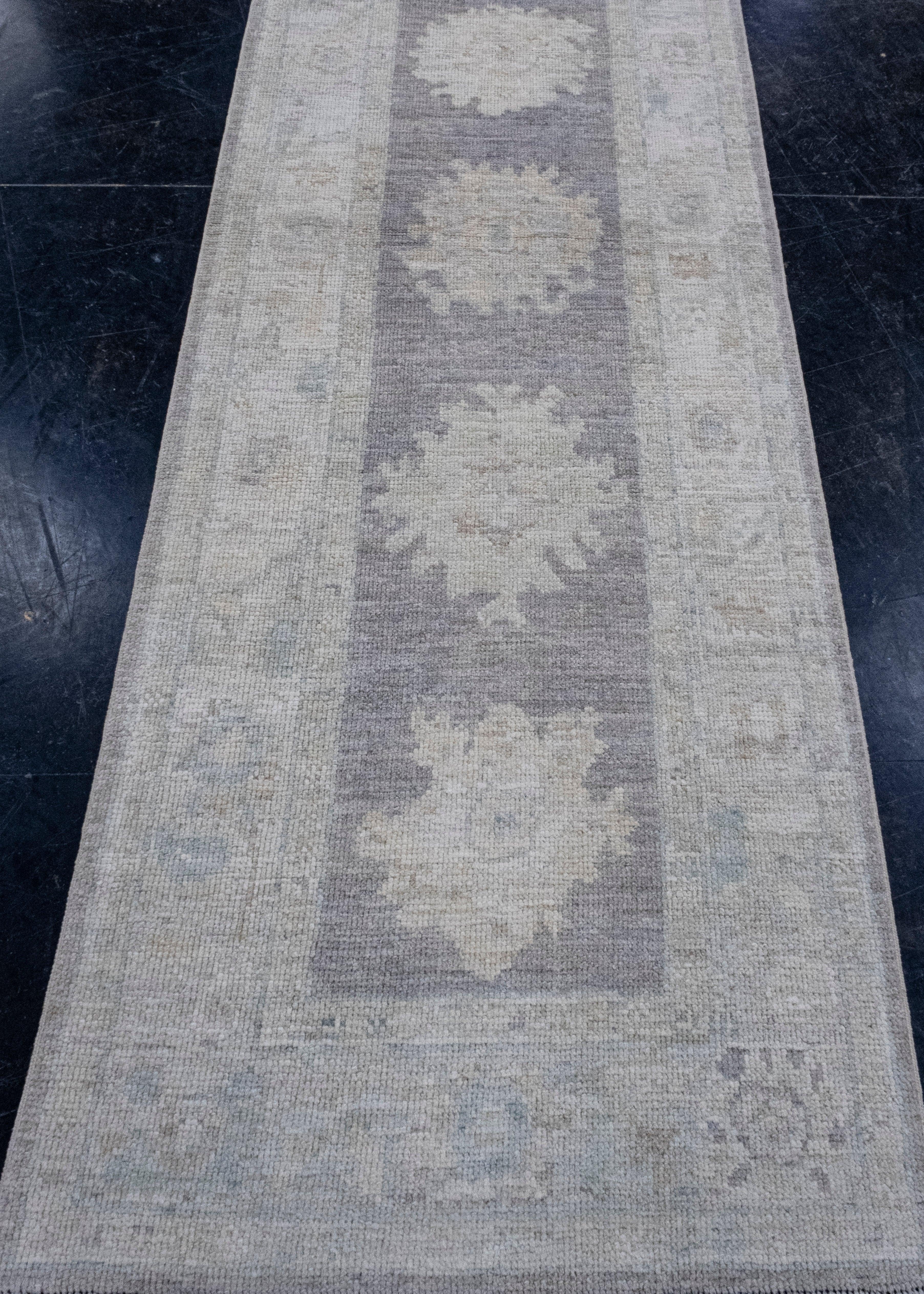 Turkish Oushak Runner Rug 2'9