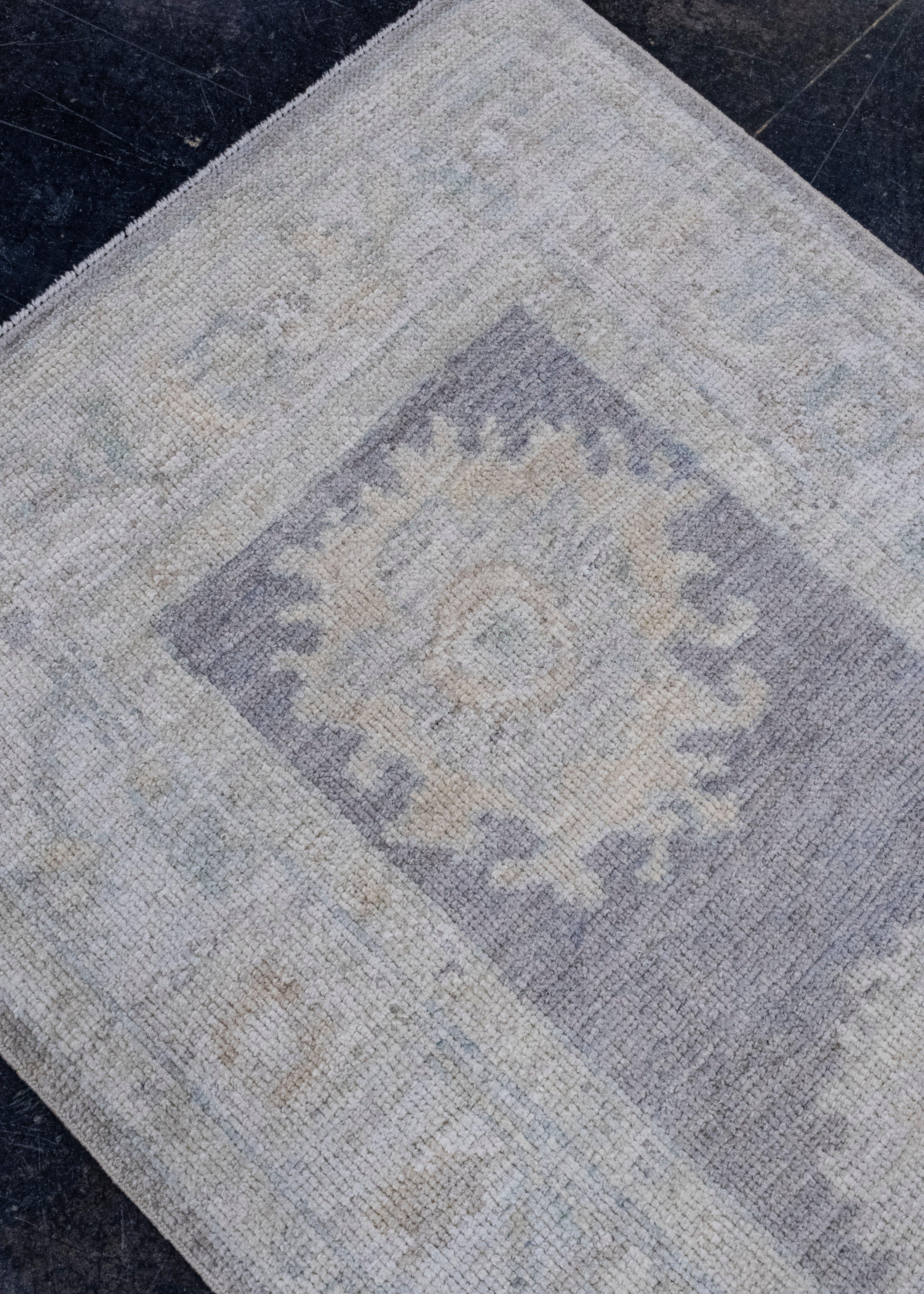 Contemporary Turkish Oushak Runner Rug 2'9