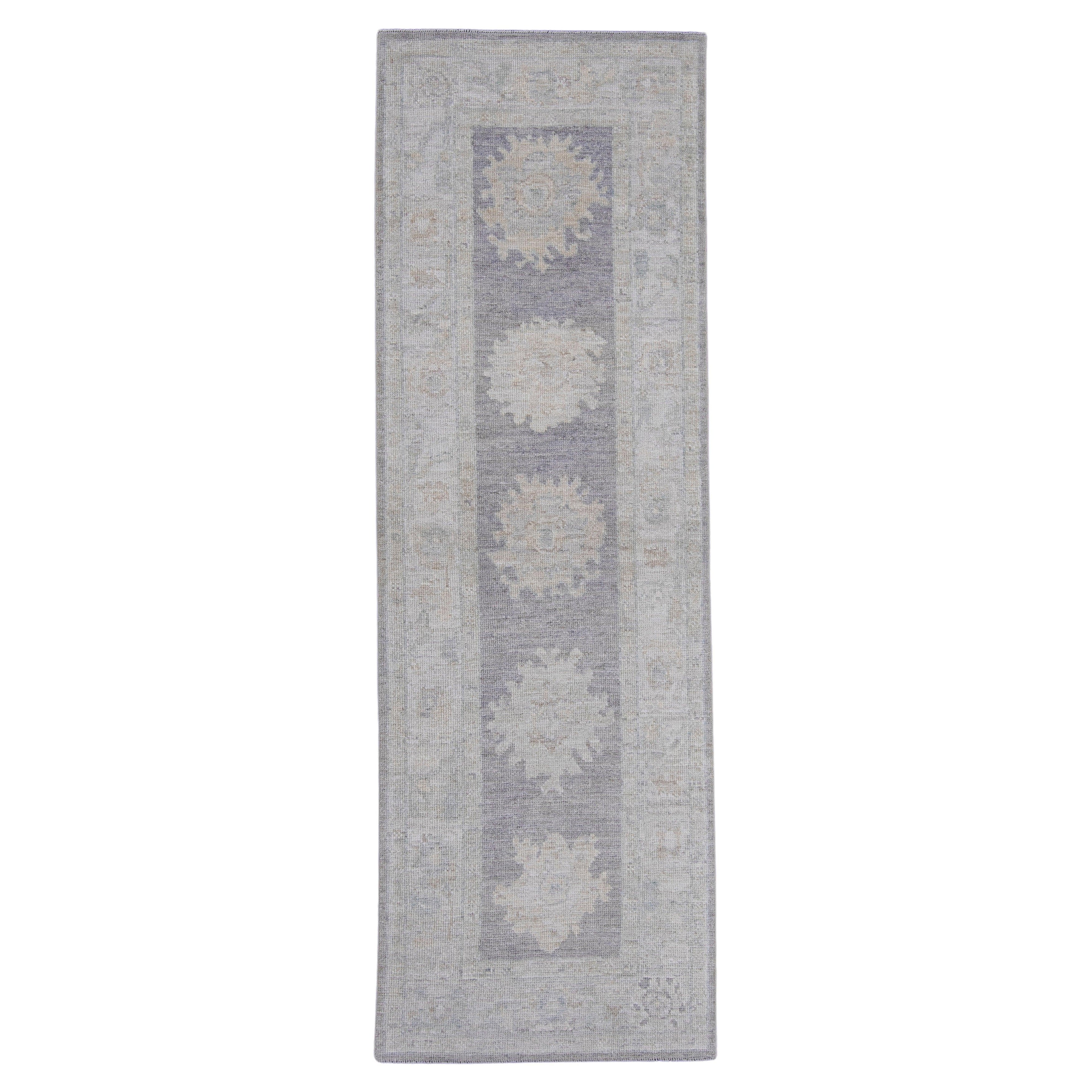 Turkish Oushak Runner Rug 2'9" x 8'6" #16265 For Sale