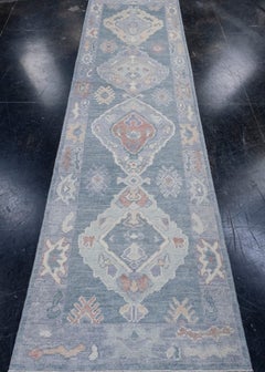 Turkish Oushak Runner Rug 2'9" x 9'11" #16604