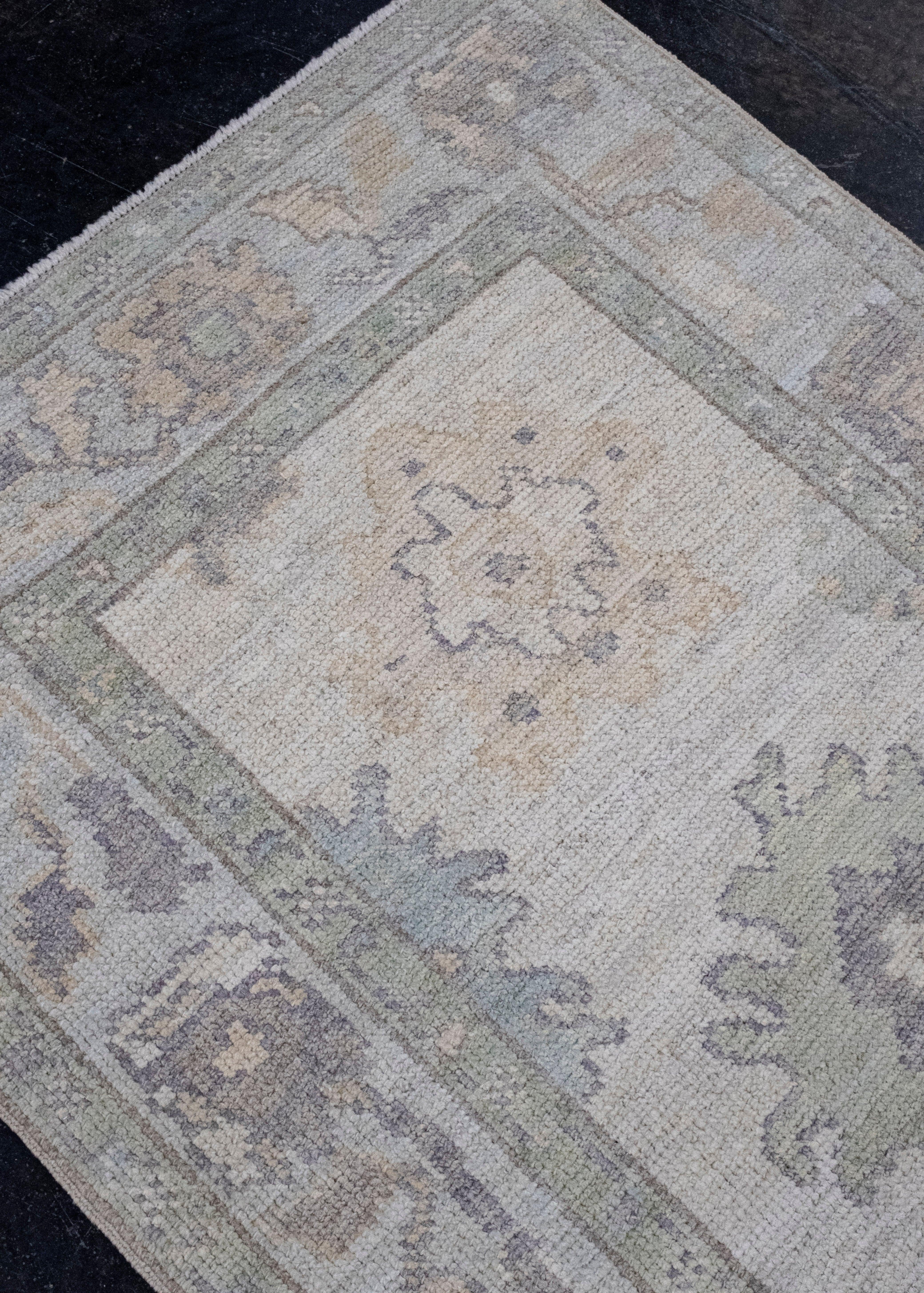 Alfombra turca Oushak #16595 en Nuevo estado para la venta en Houston, TX