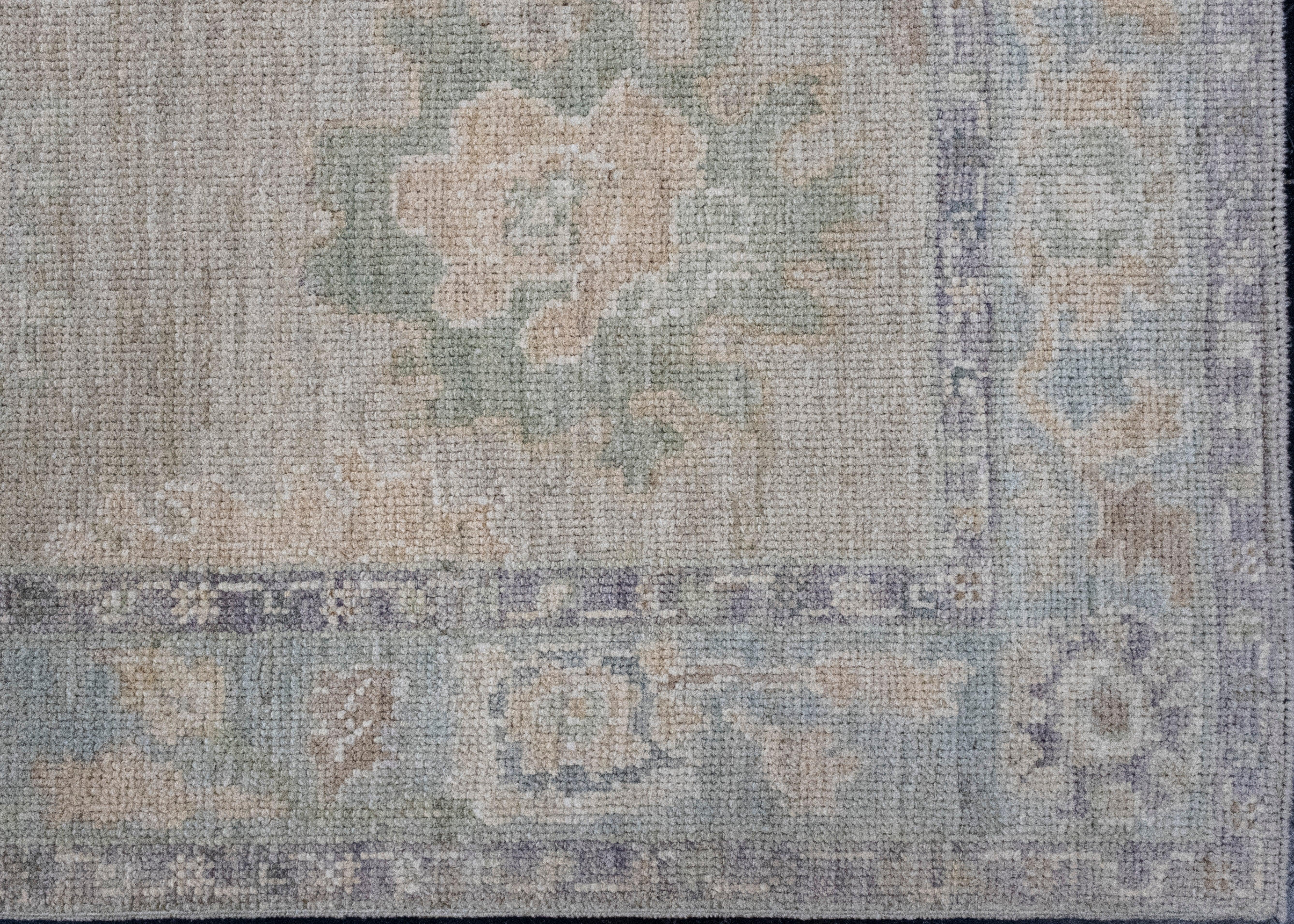 Contemporary Turkish Oushak Runner Rug 3' x 10'3