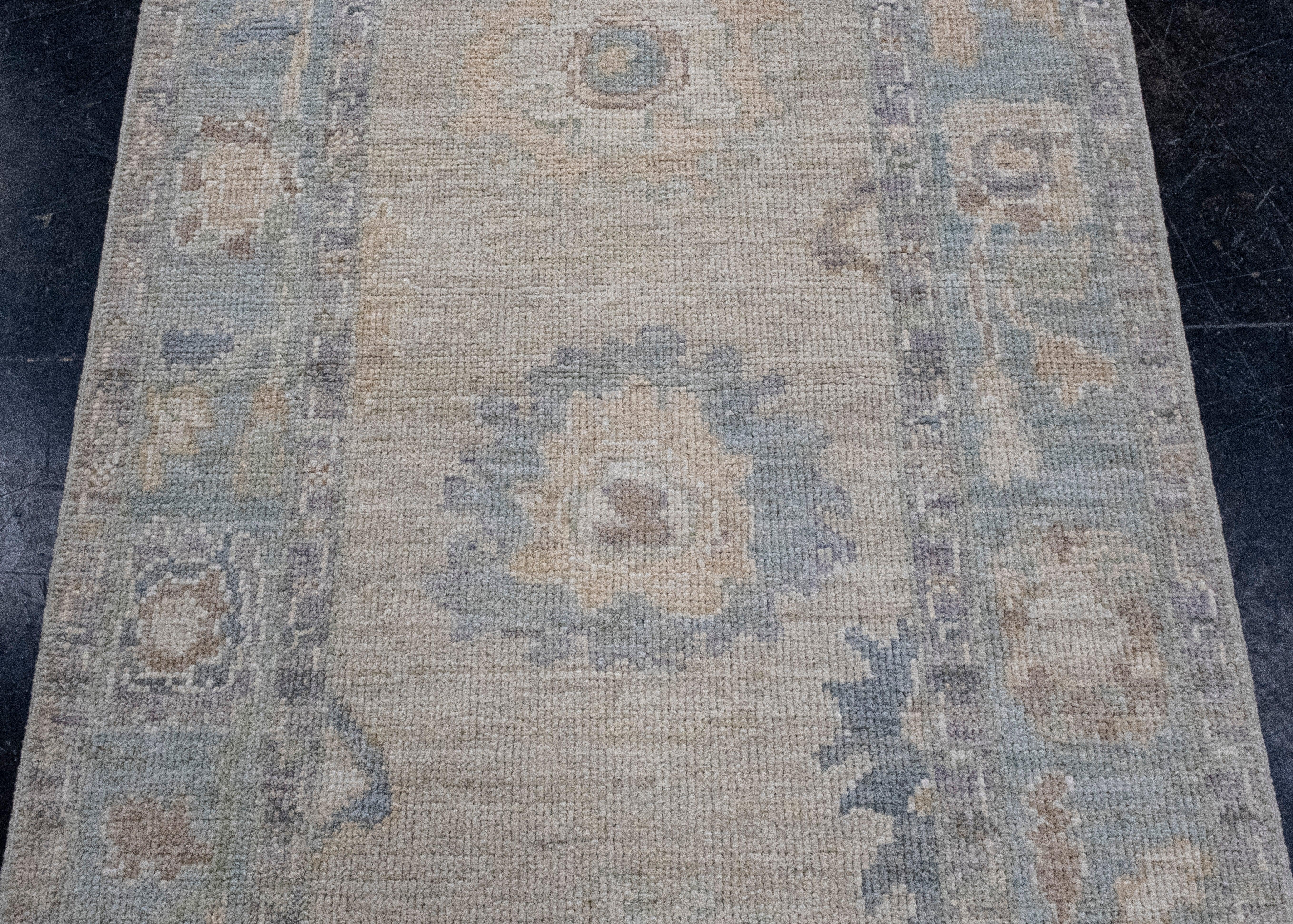 Wool Turkish Oushak Runner Rug 3' x 10'3