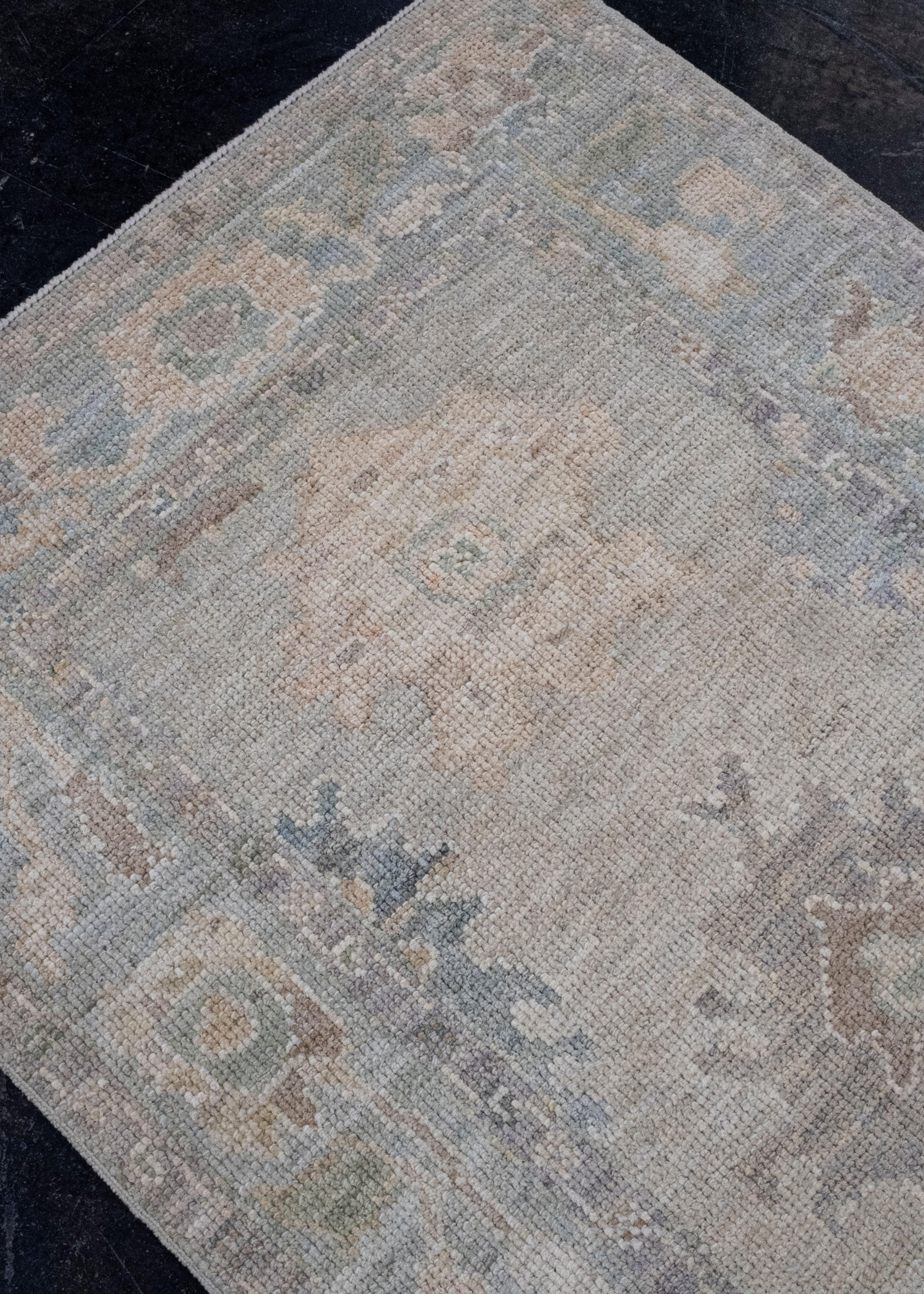 Turkish Oushak Runner Rug 3' x 10'3