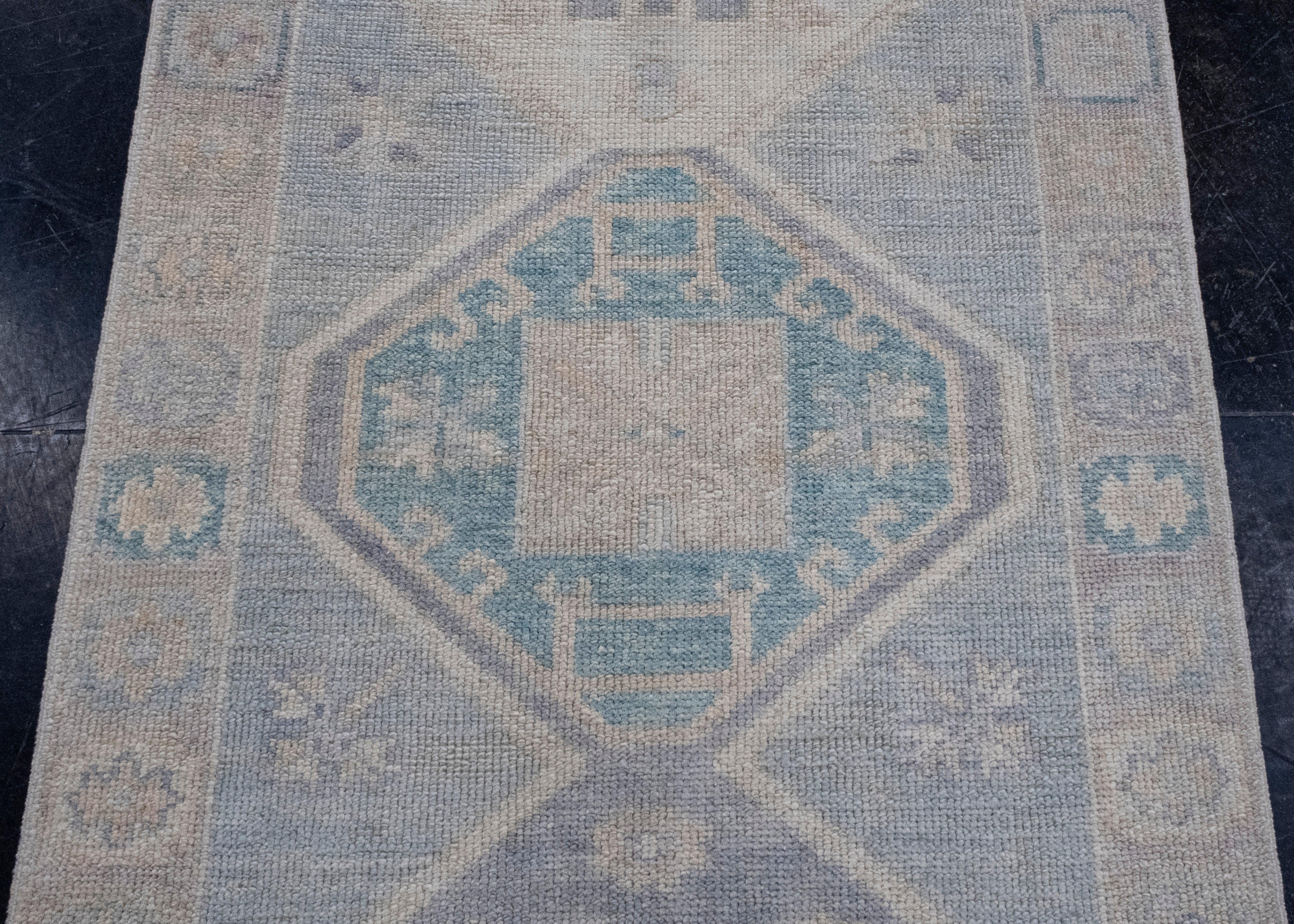 Contemporary Turkish Oushak Runner Rug 3' x 16'2