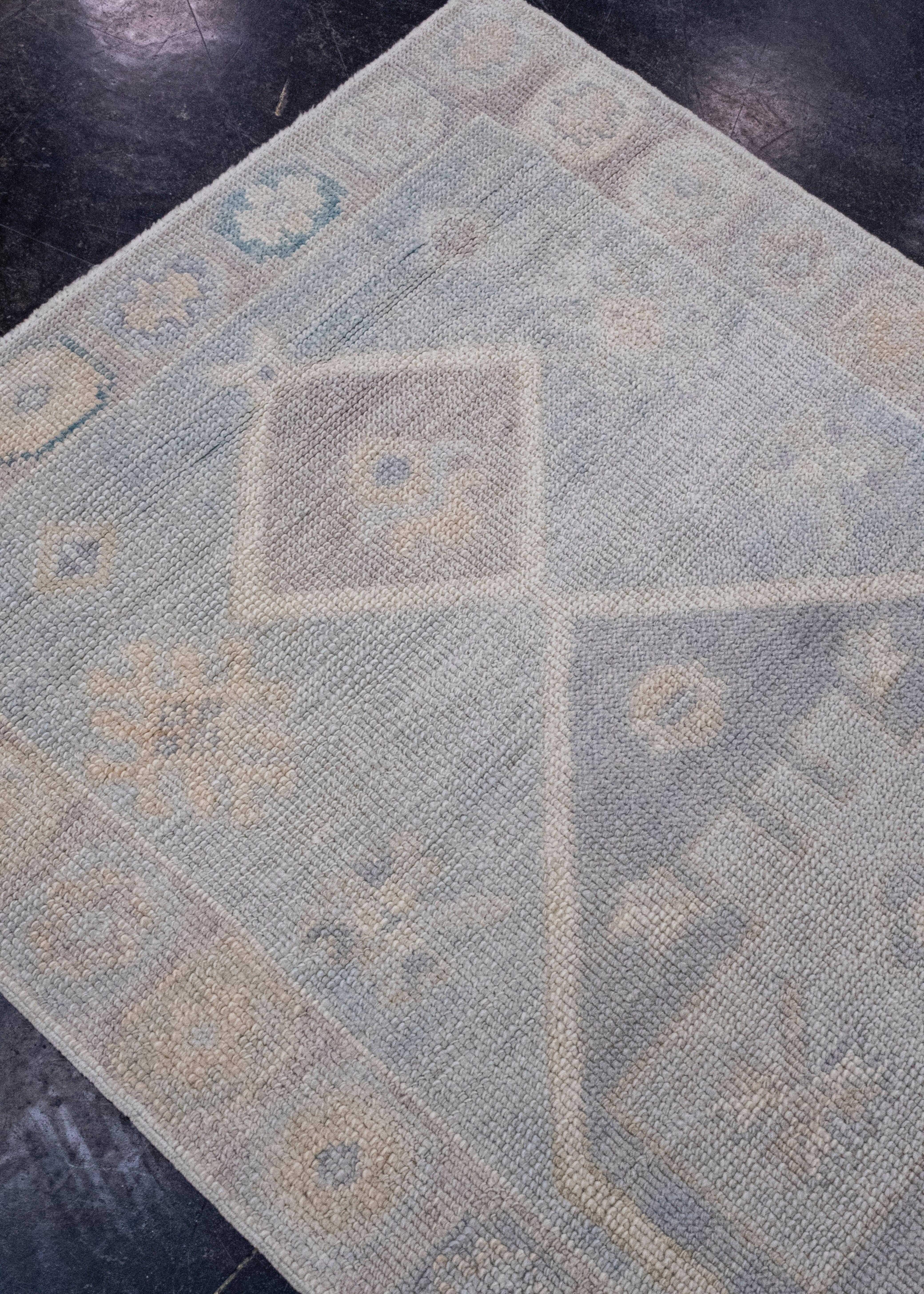 Wool Turkish Oushak Runner Rug 3' x 16'2