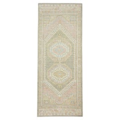 Tappeto turco Oushak da corridoio 91 cm x 235 cm #17503