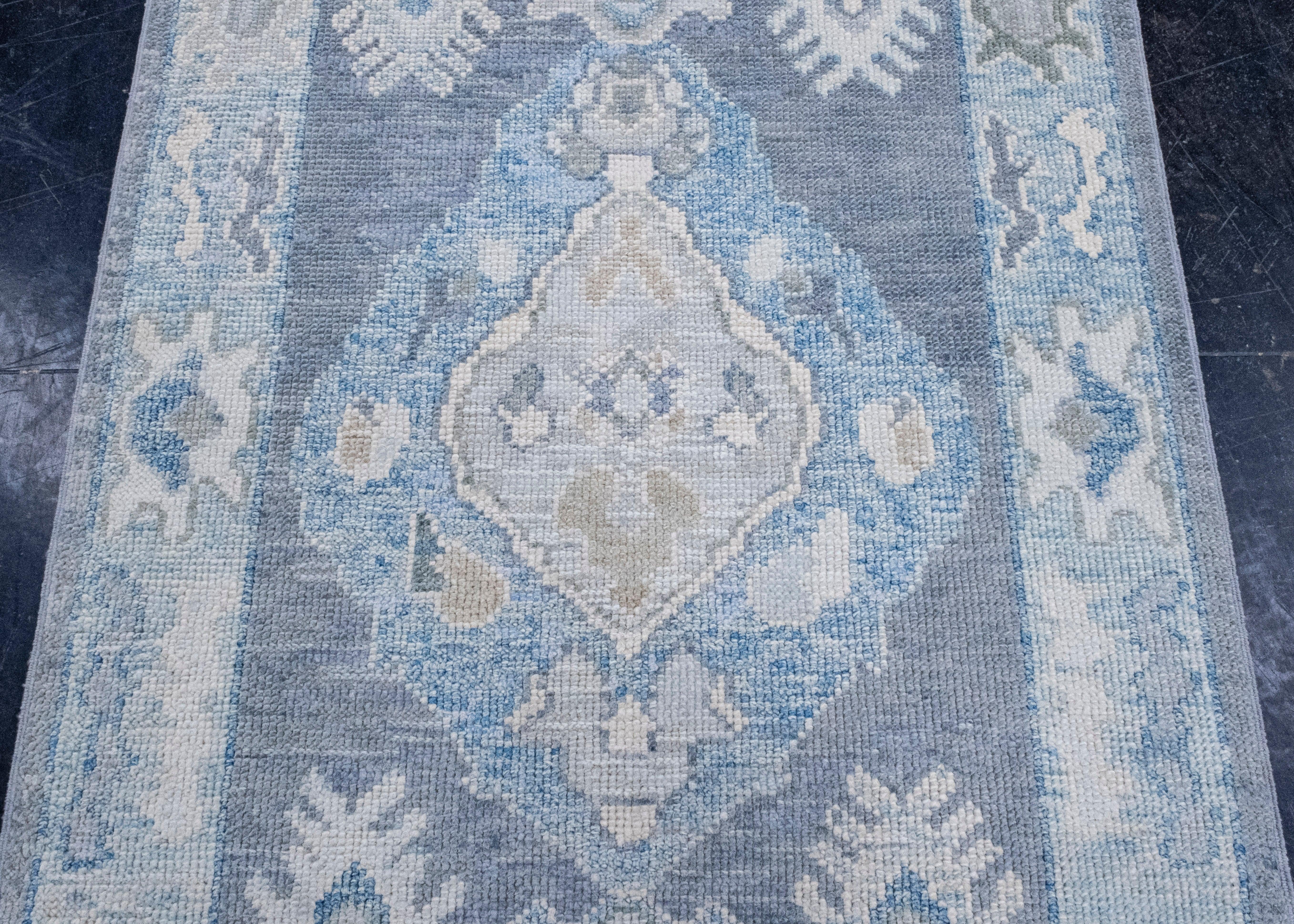 Wool Turkish Oushak Runner Rug 3' x 8'11