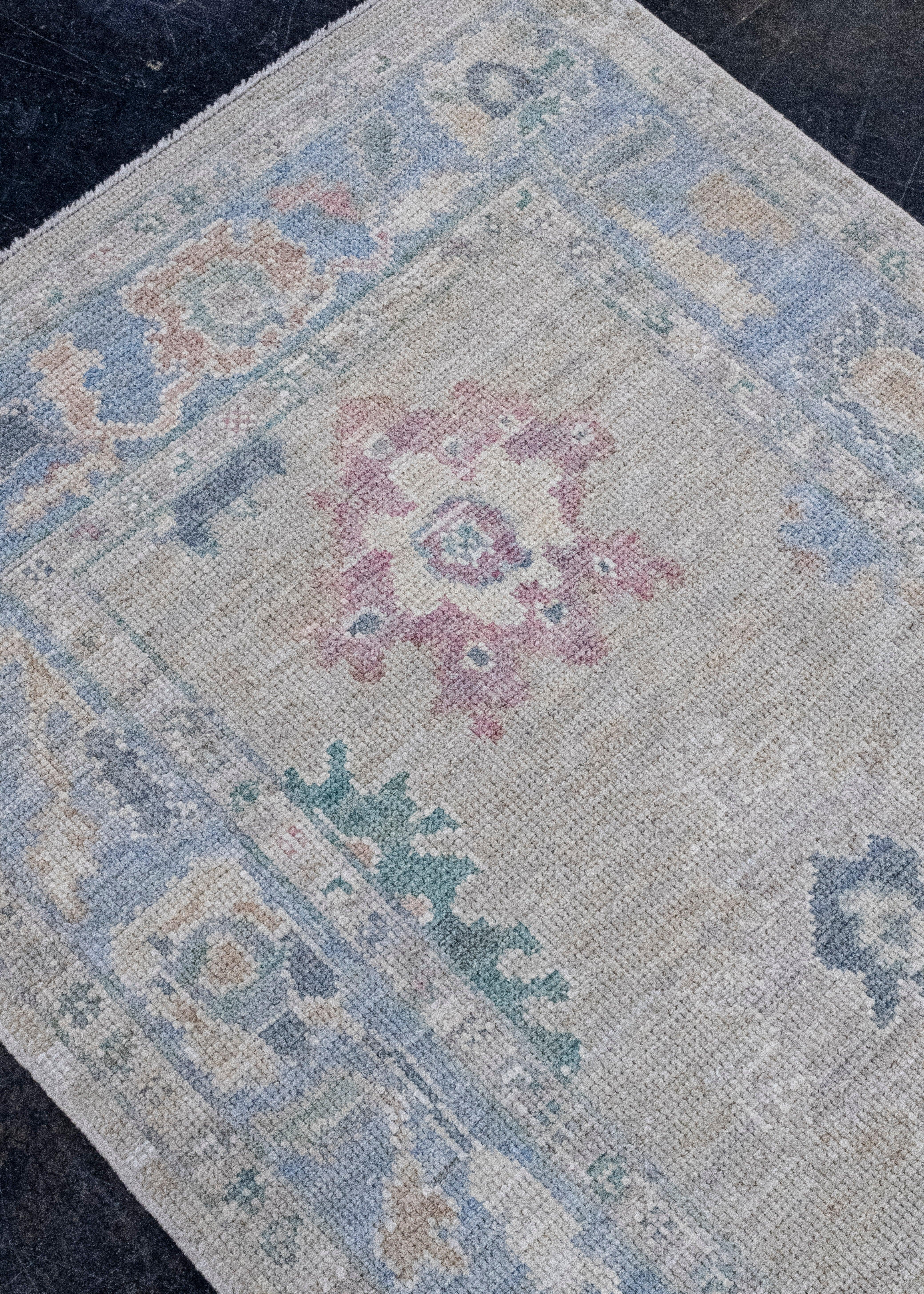 Türkischer Oushak-Läufer 3' x 8'3