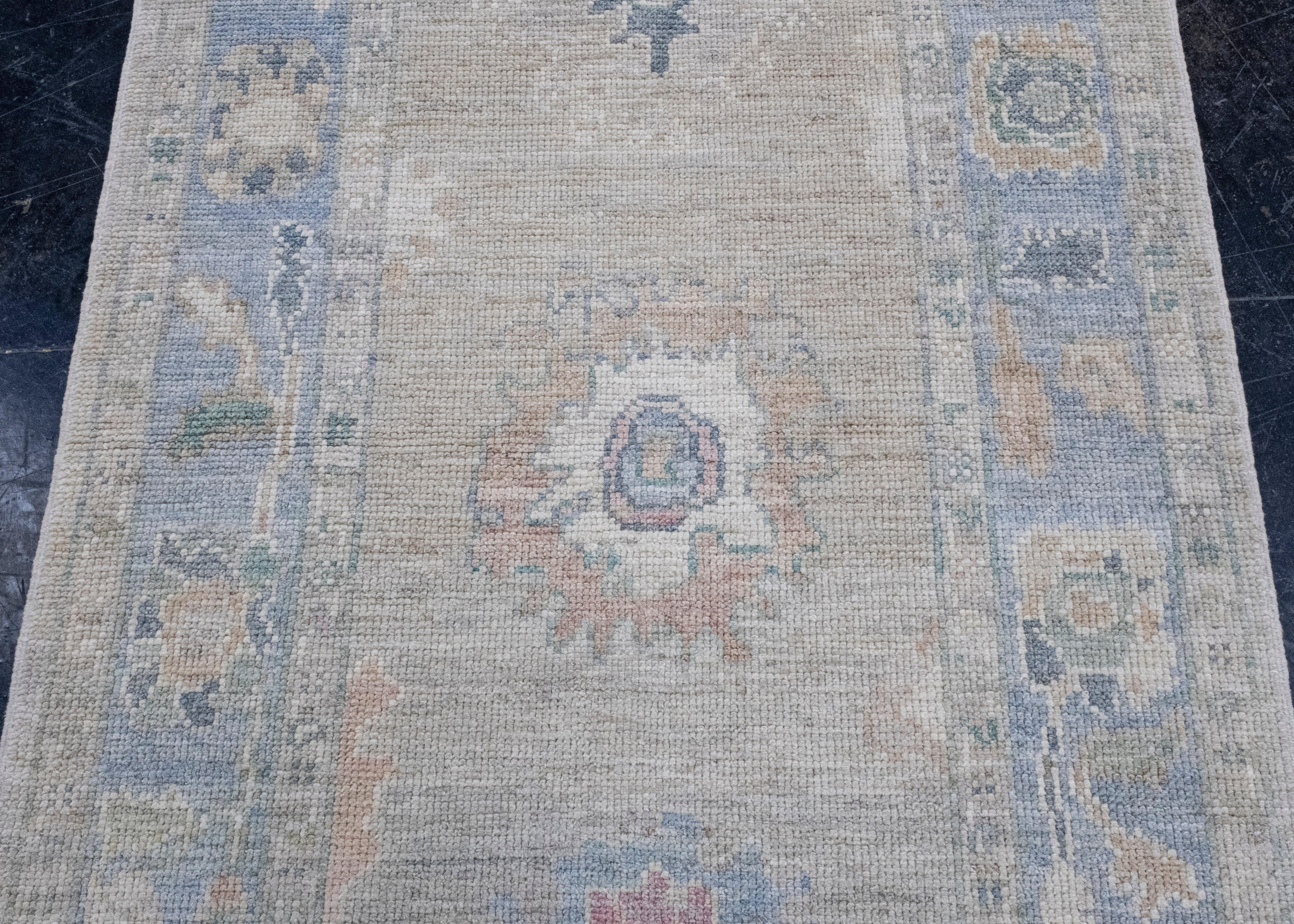 Türkischer Oushak-Läufer 3' x 8'3