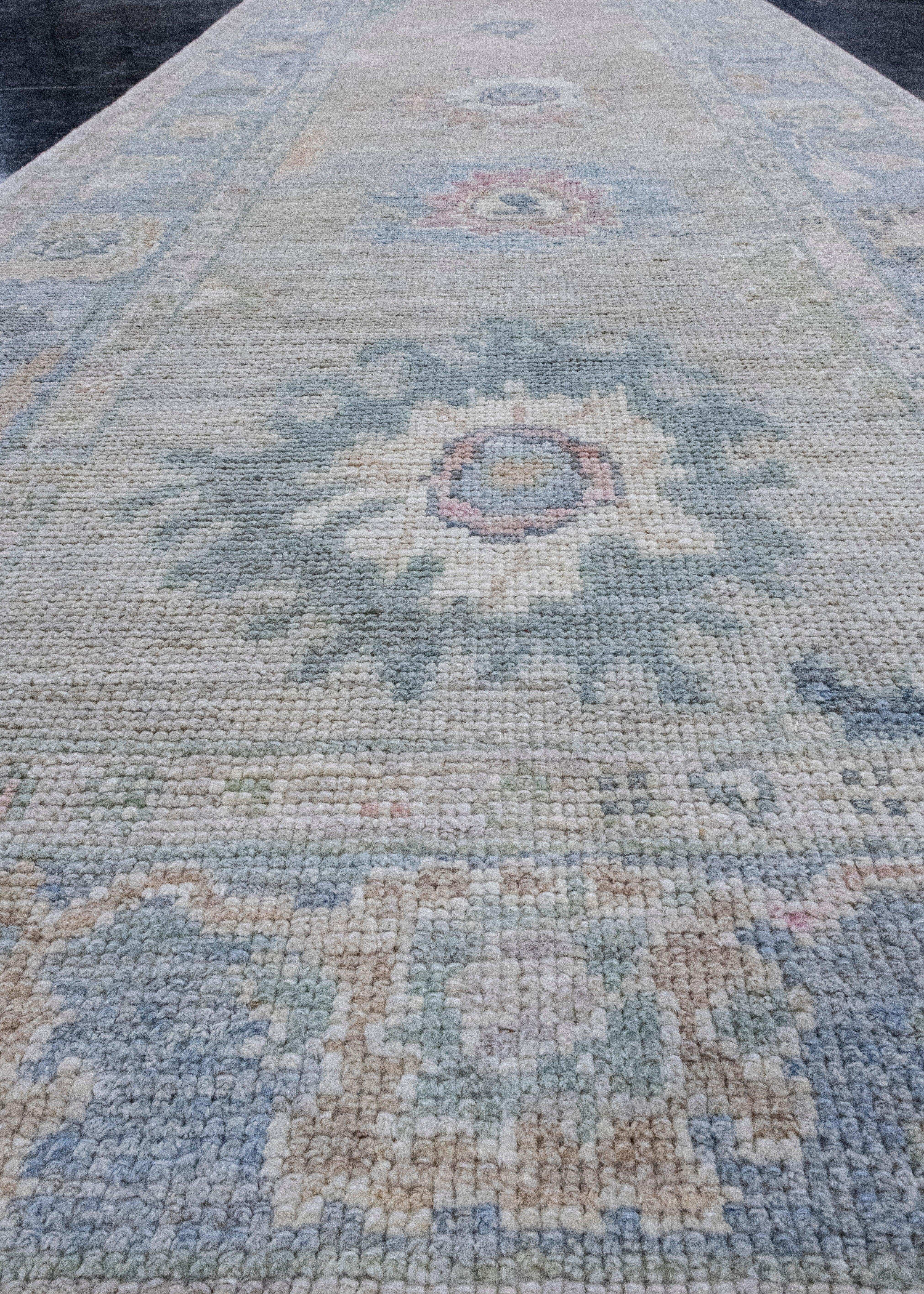 Türkischer Oushak-Läufer 3' x 8'3