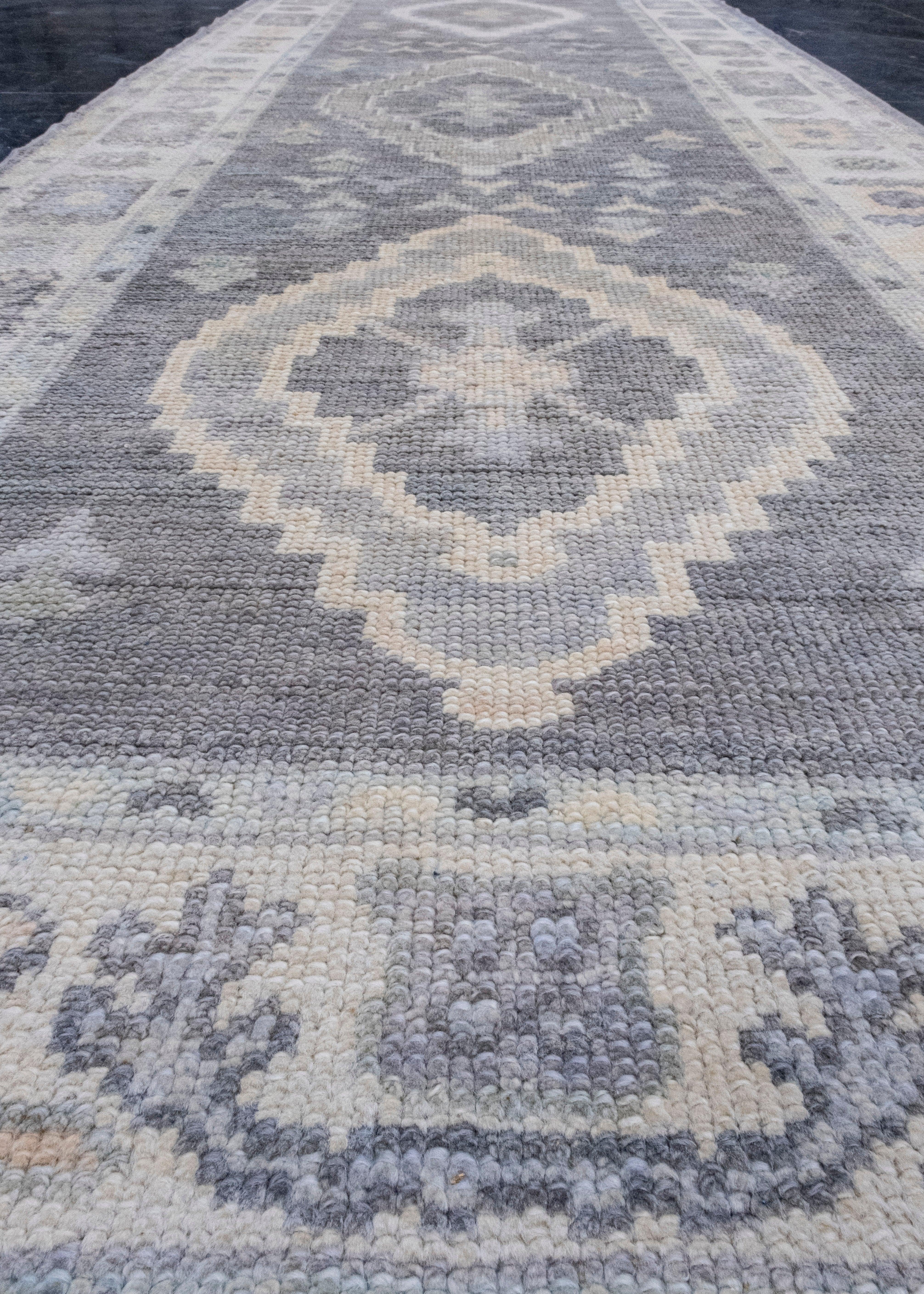 Lana Tappeto Oushak Runner turco 3' x 8'3