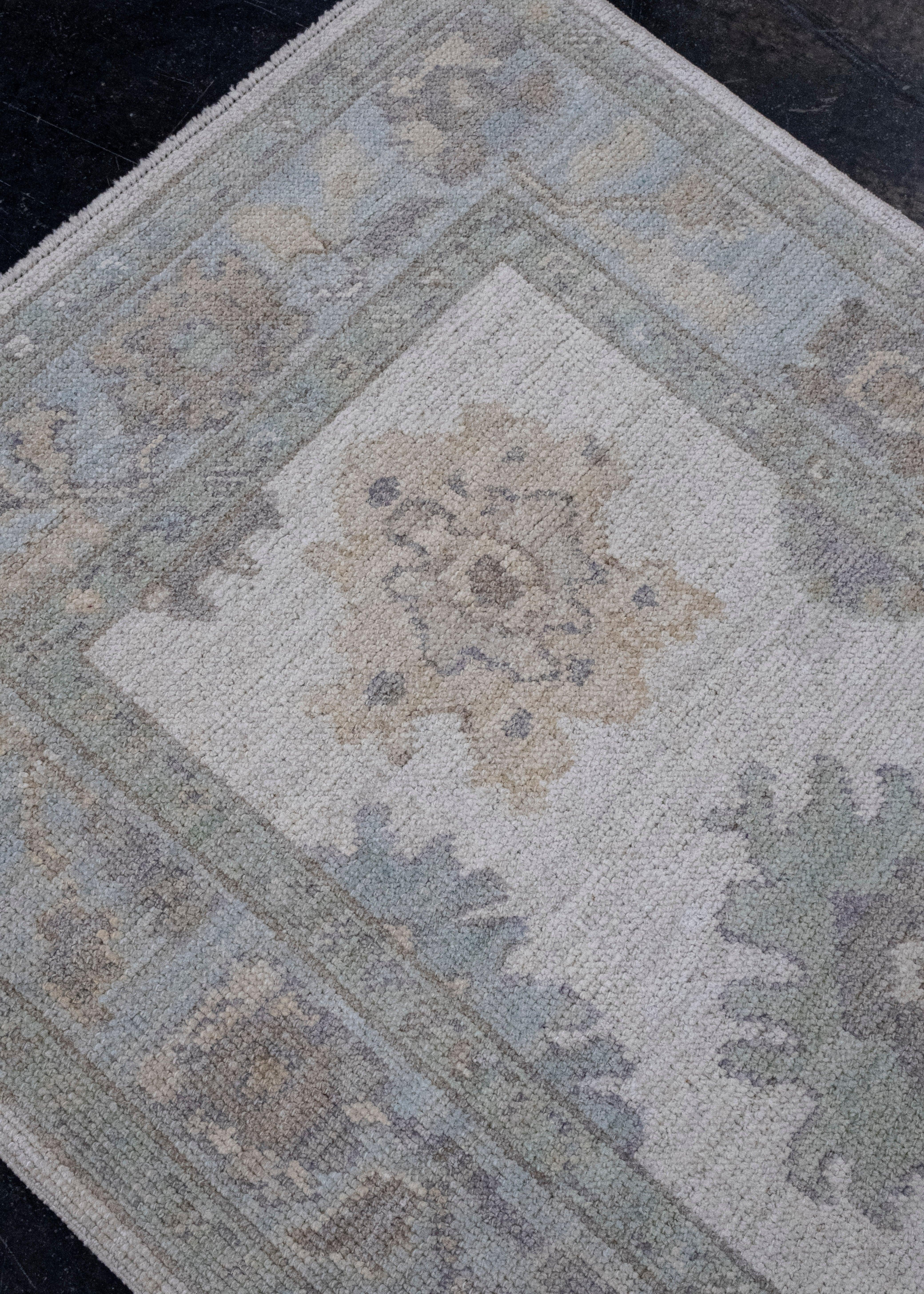 Wool Turkish Oushak Runner Rug 3'1