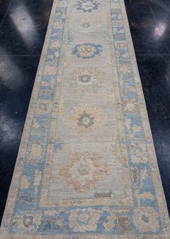 Turkish Oushak Runner Rug 3'1" x 10'2" #16382