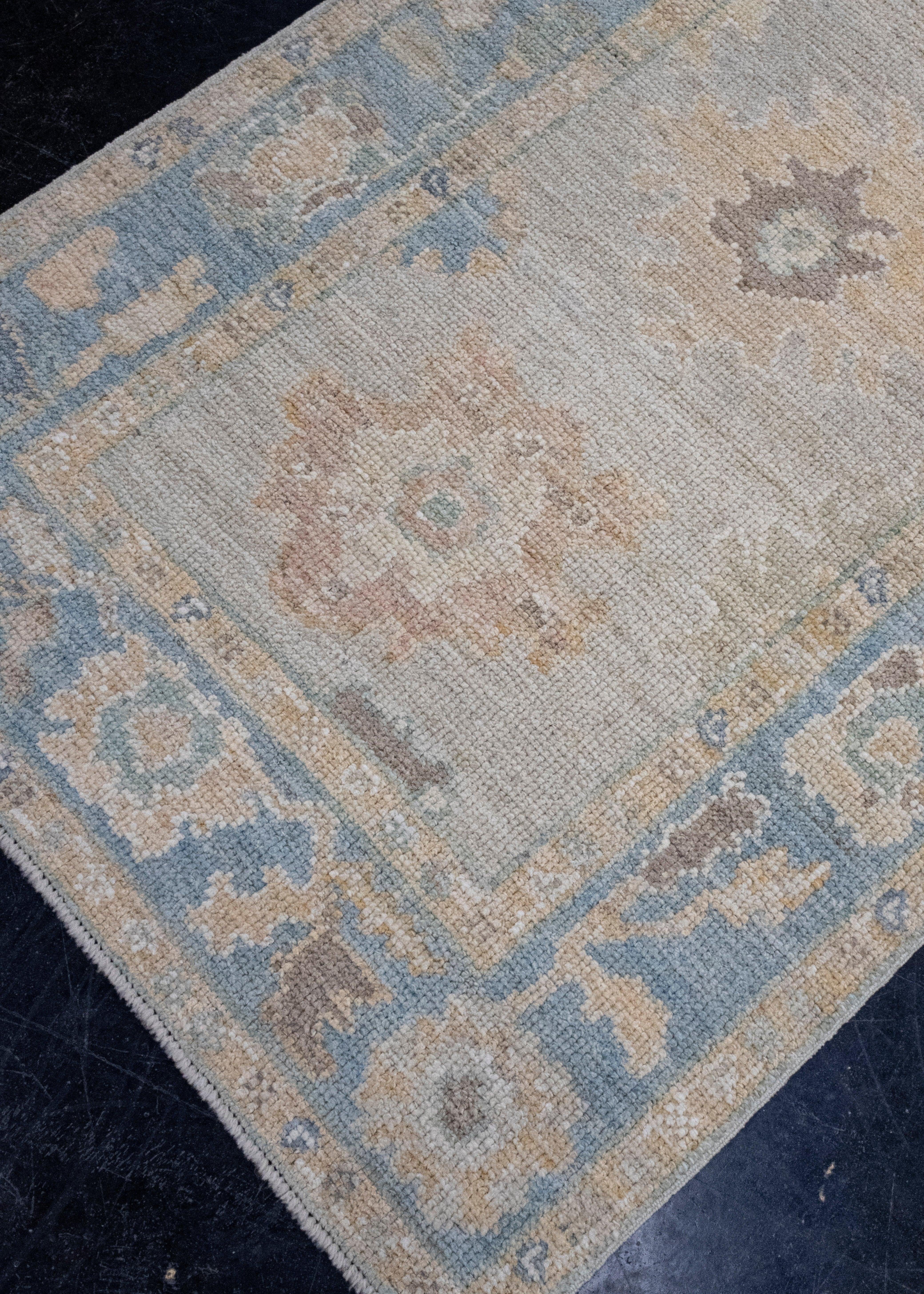 Turco Tappeto Oushak Runner turco 3'1