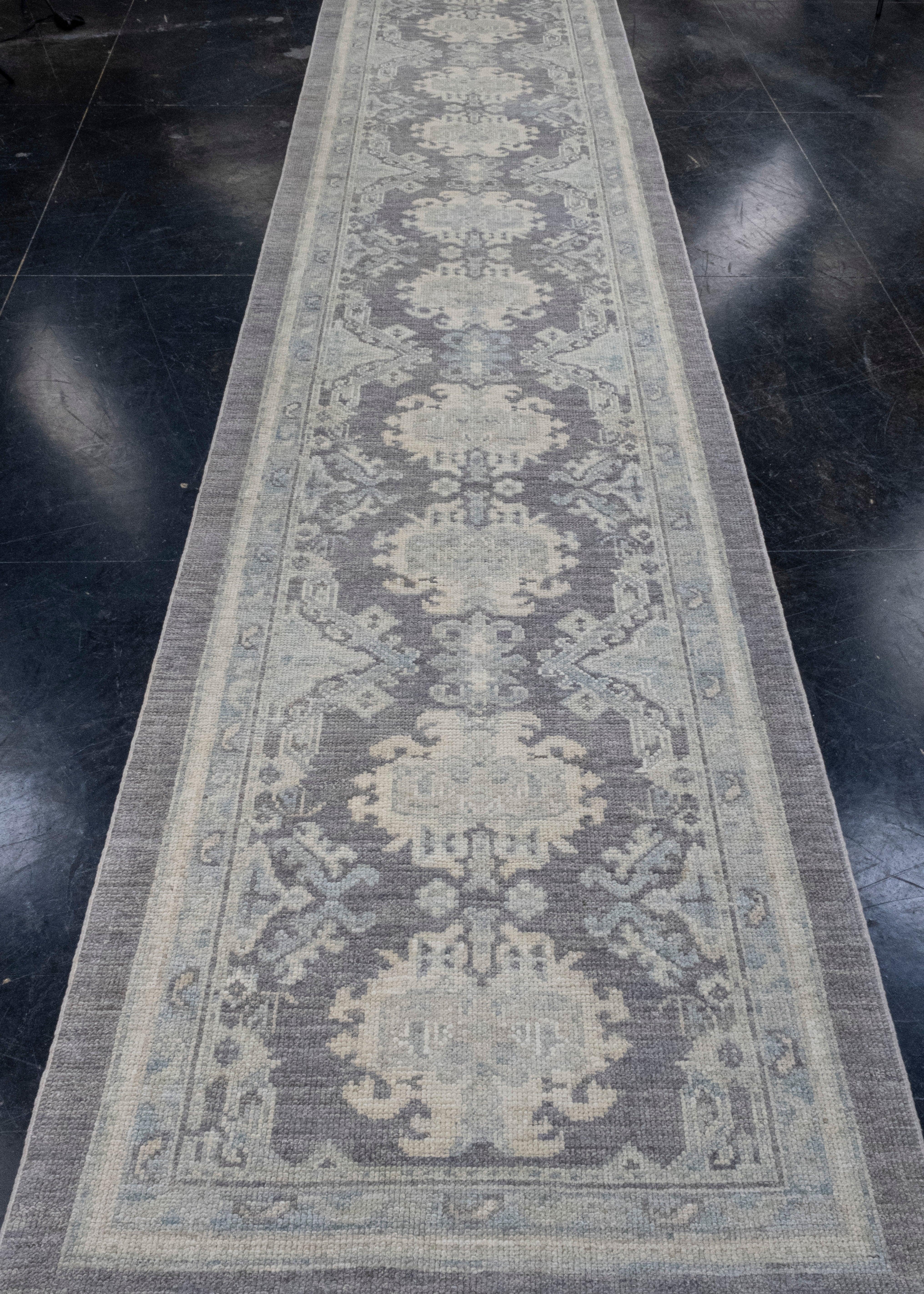 Turkish Oushak Runner Rug 3'1