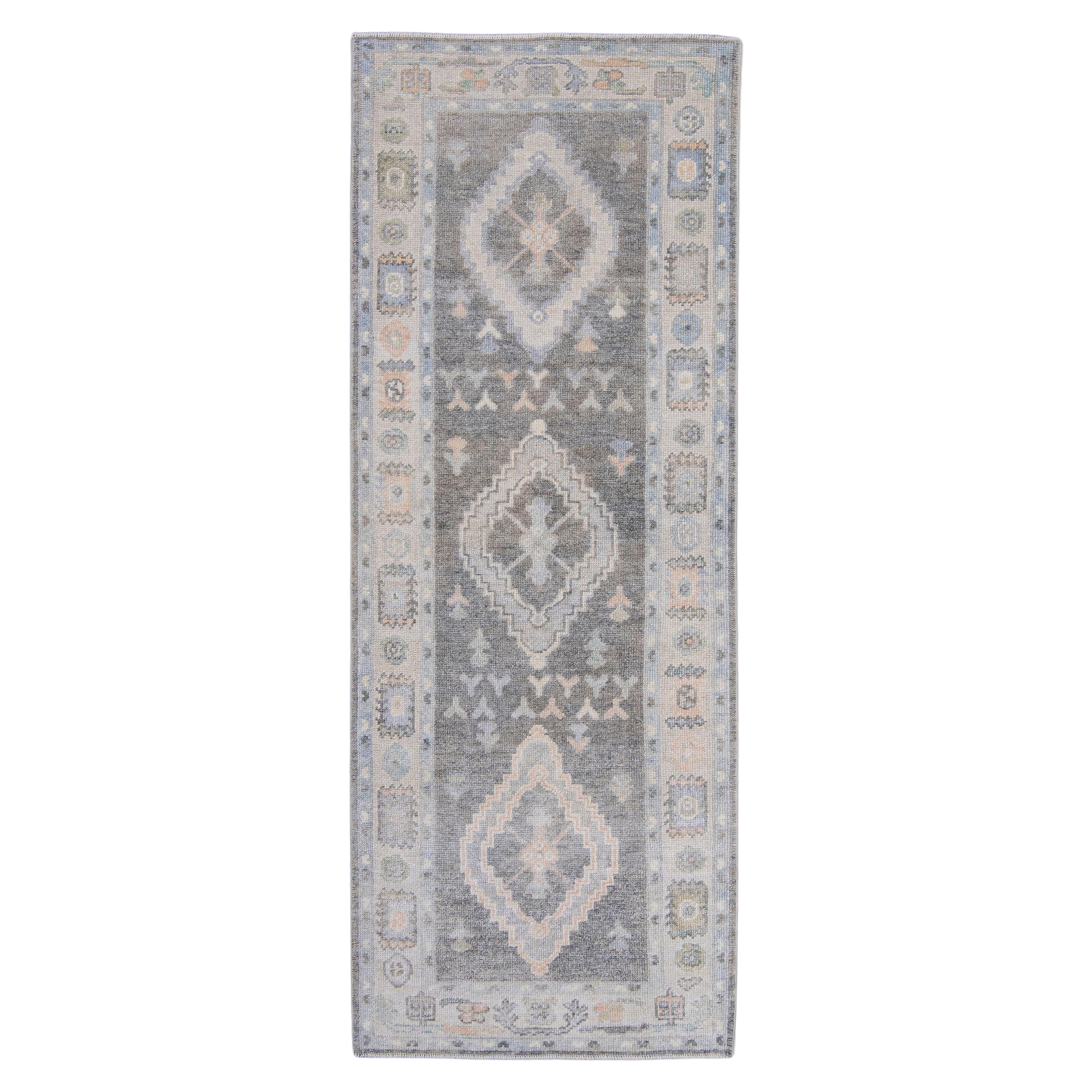 Tappeto Oushak Runner turco 3'2" x 8'2" #16745