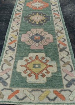 Turkish Oushak Runner Rug 3'3" x 10'6" #23658