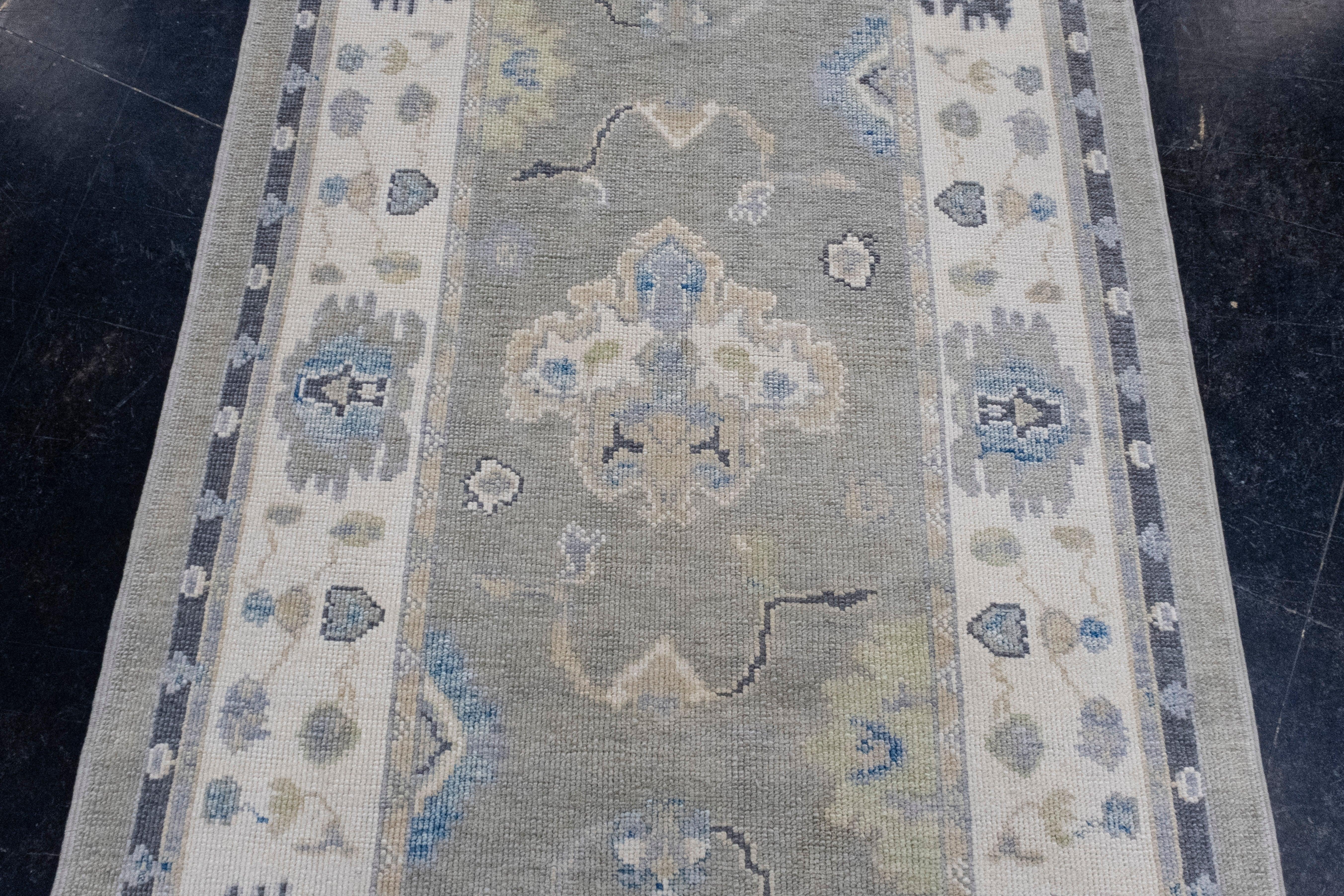Turkish Oushak Runner Rug 4' x 9'8