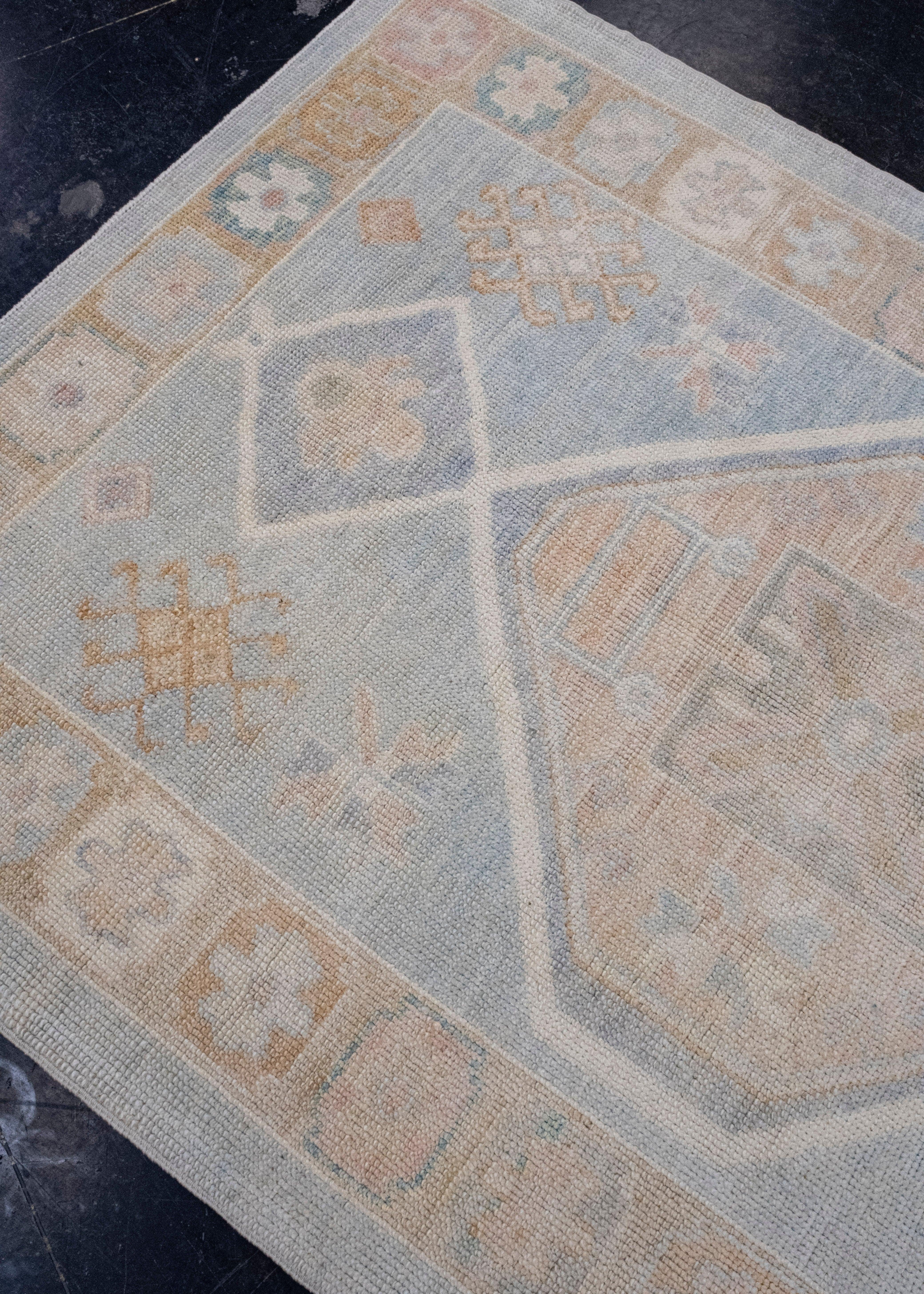 Turkish Oushak Runner Rug 4'1