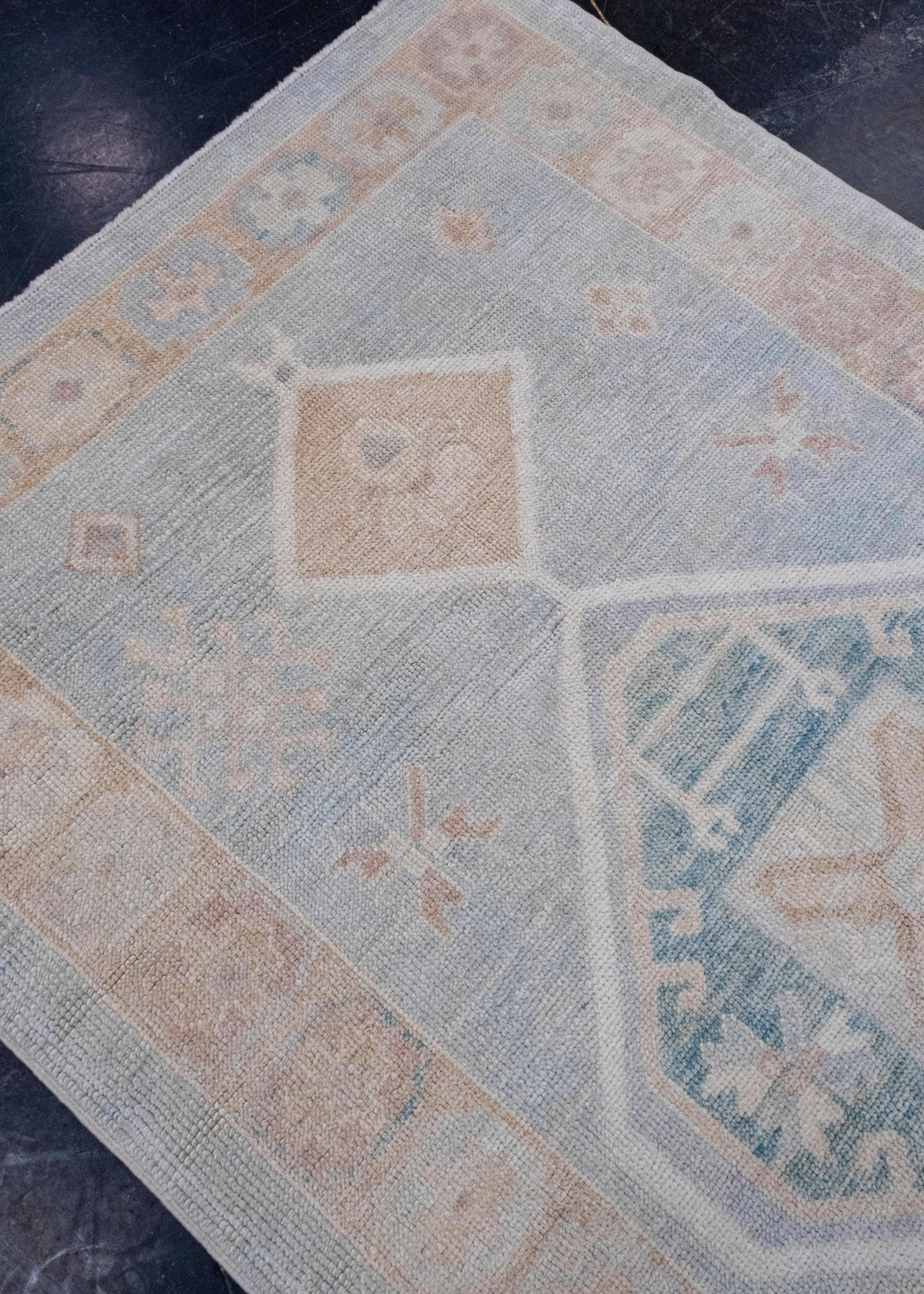 Turkish Oushak Runner Rug 4'1
